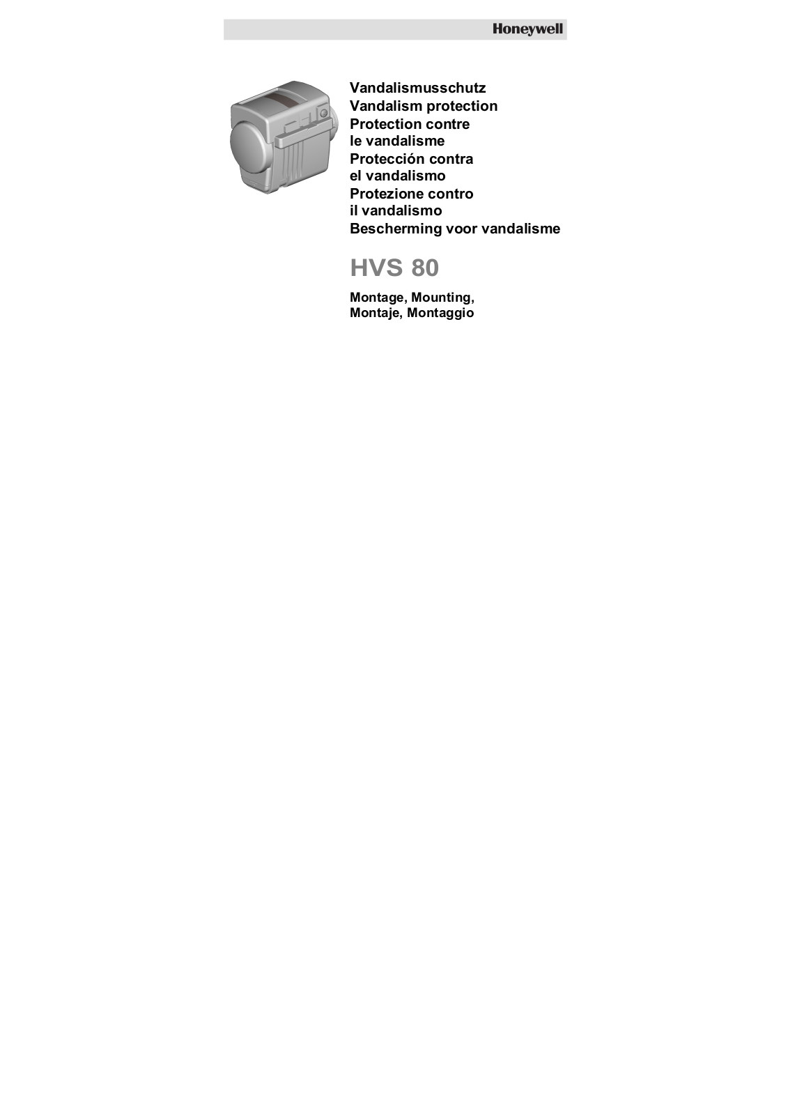 HONEYWELL HVS 80 User Manual