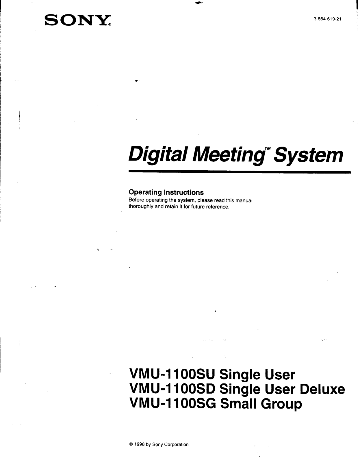 Sony VMU1000 User Manual