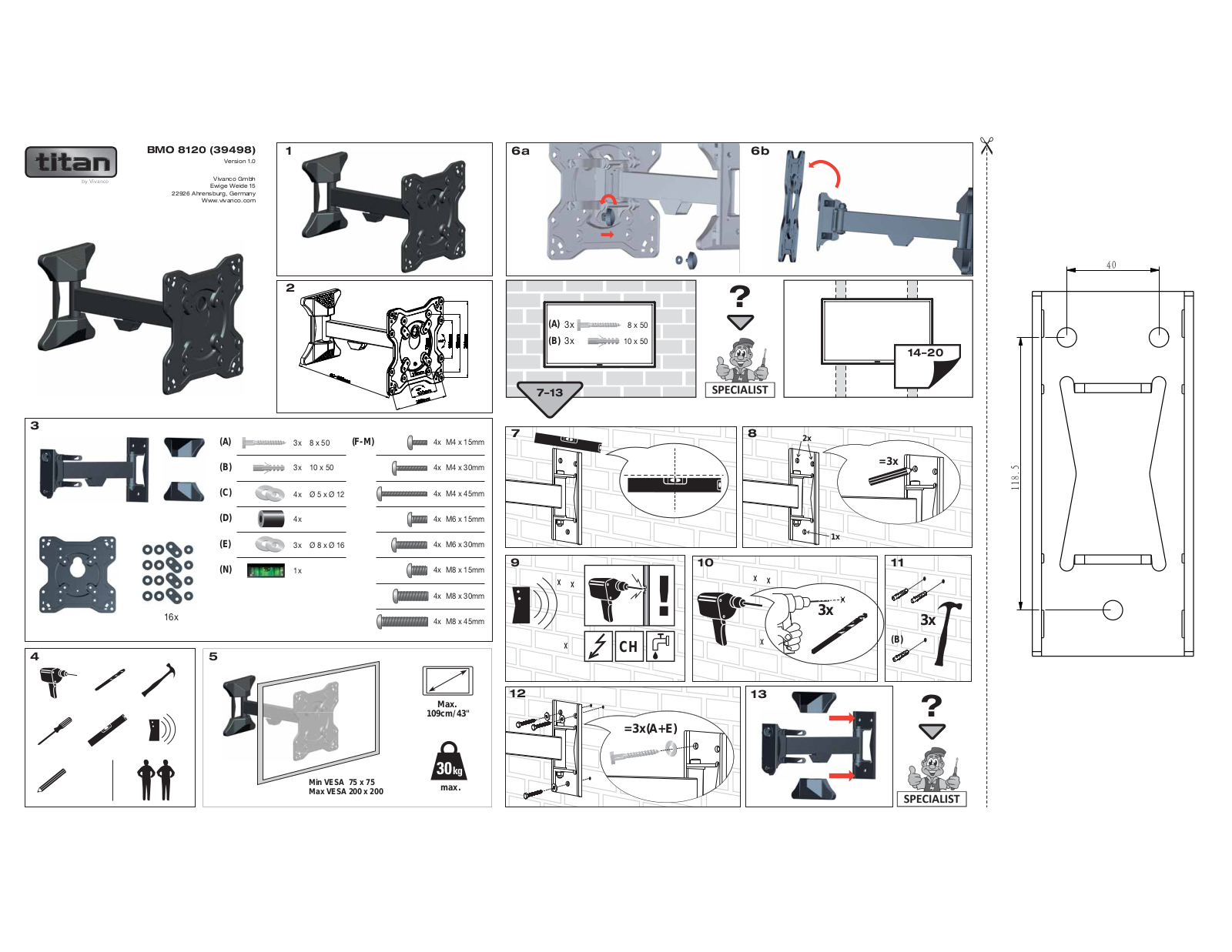 Vivanco Titan BMO 8120 User Manual