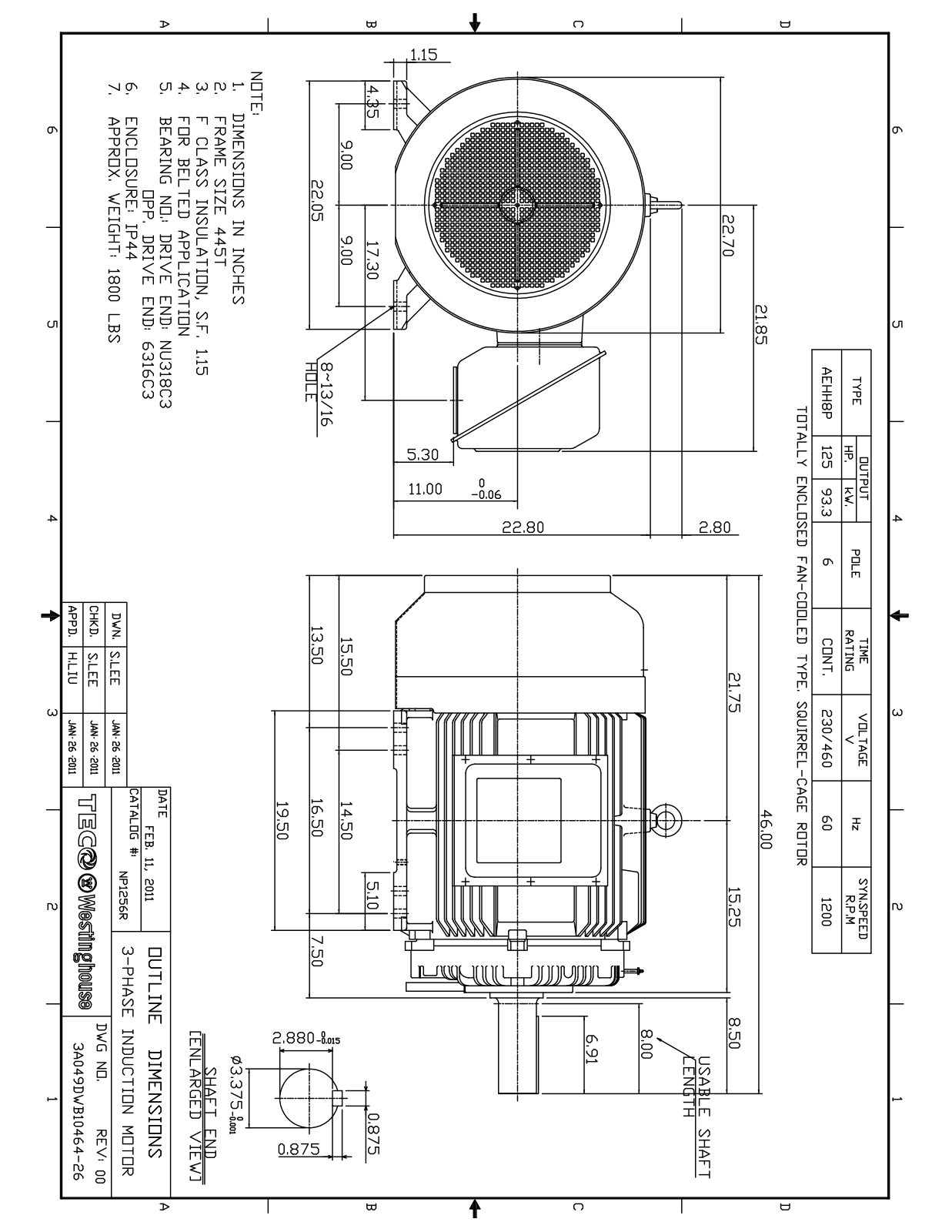 Teco NP1256R Reference Drawing