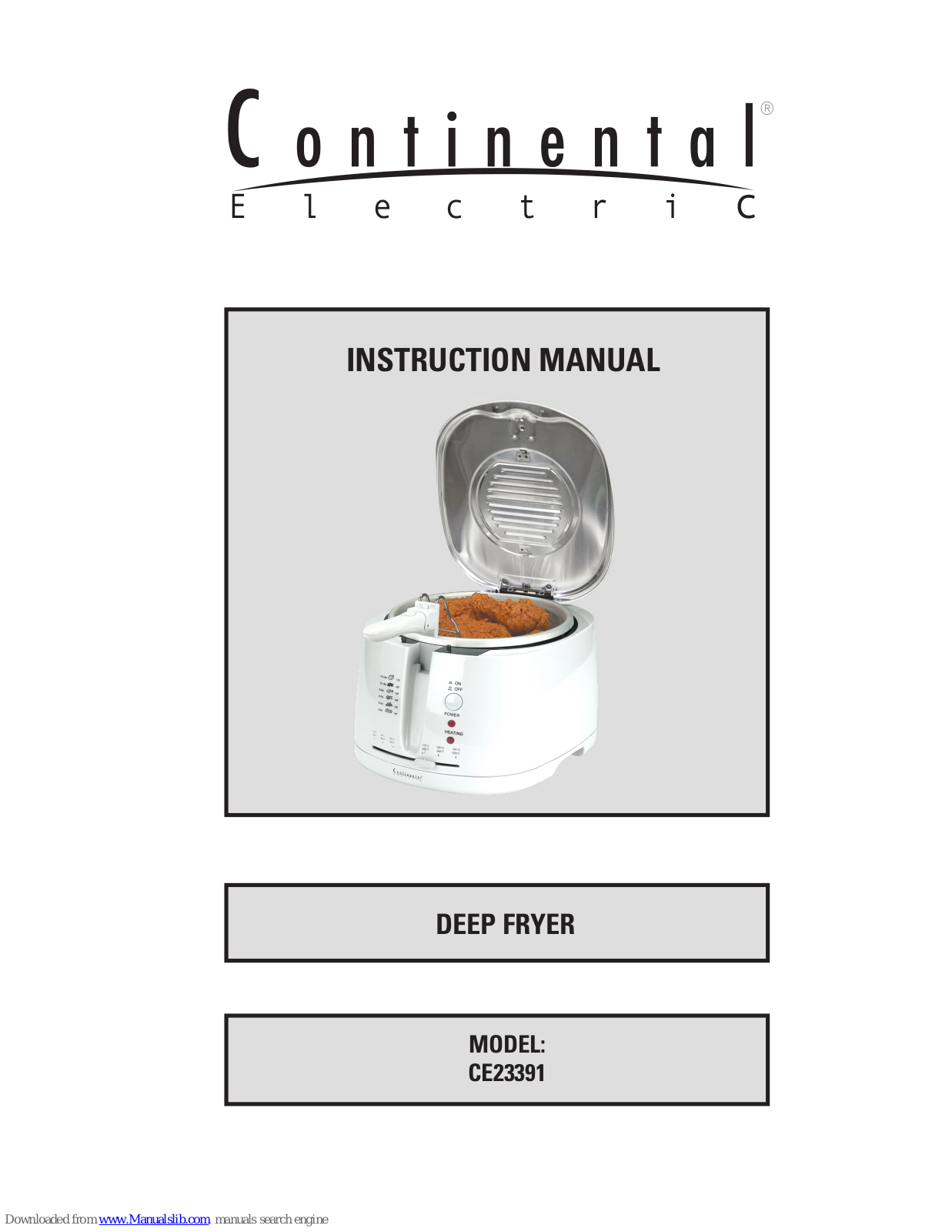 Continental Electric CE23391 Instruction Manual