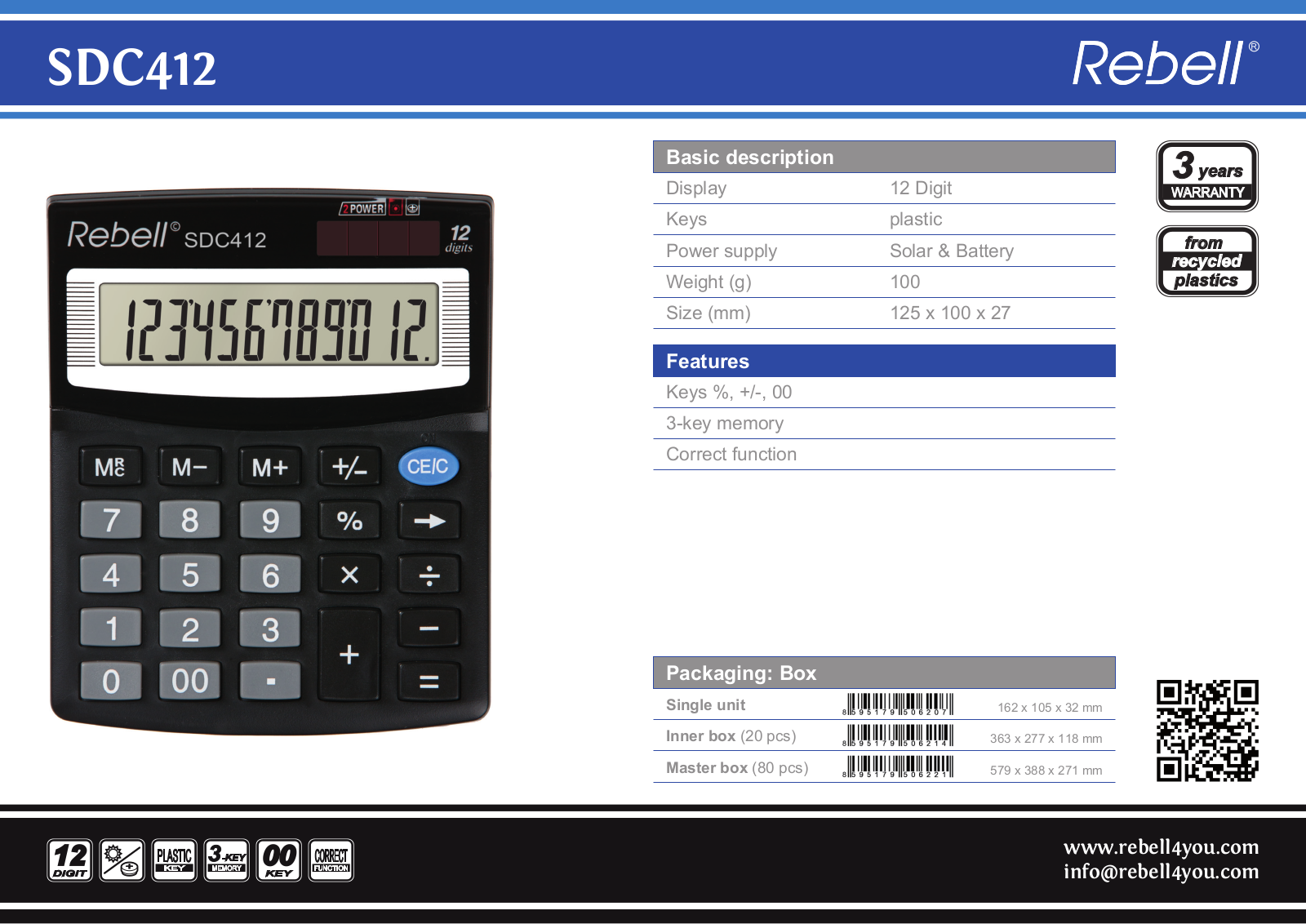 Rebell SDC 412 User Manual