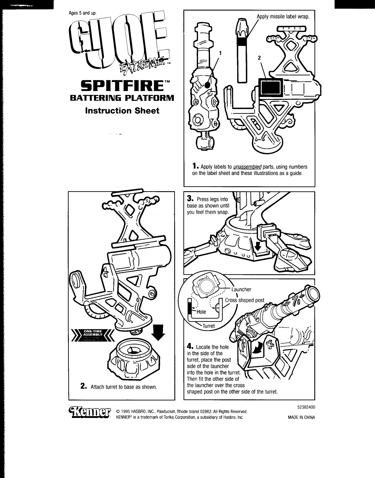 HASBRO GIJoe Spitfire Battering Platform User Manual