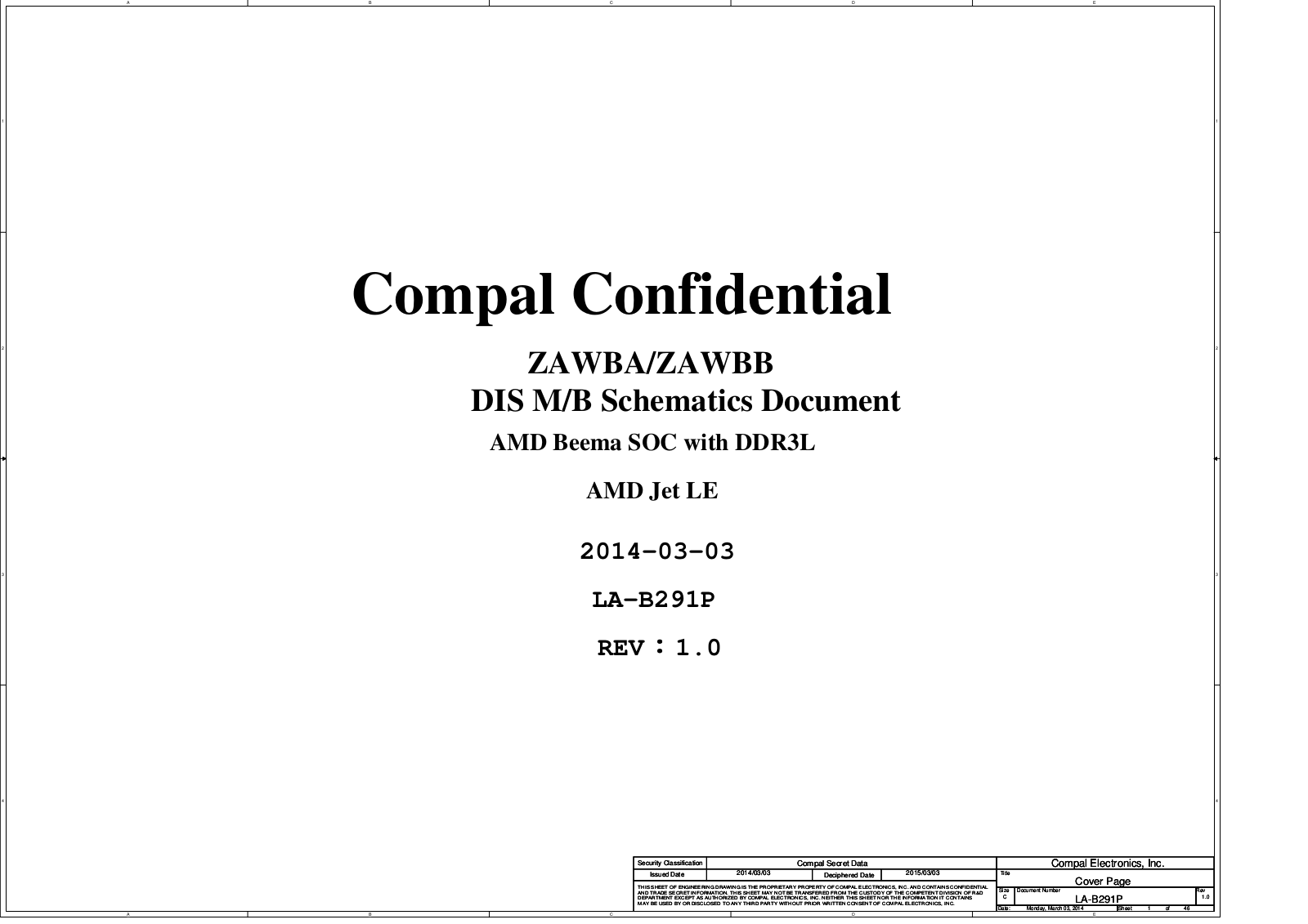 Compal LA B291P Schematics