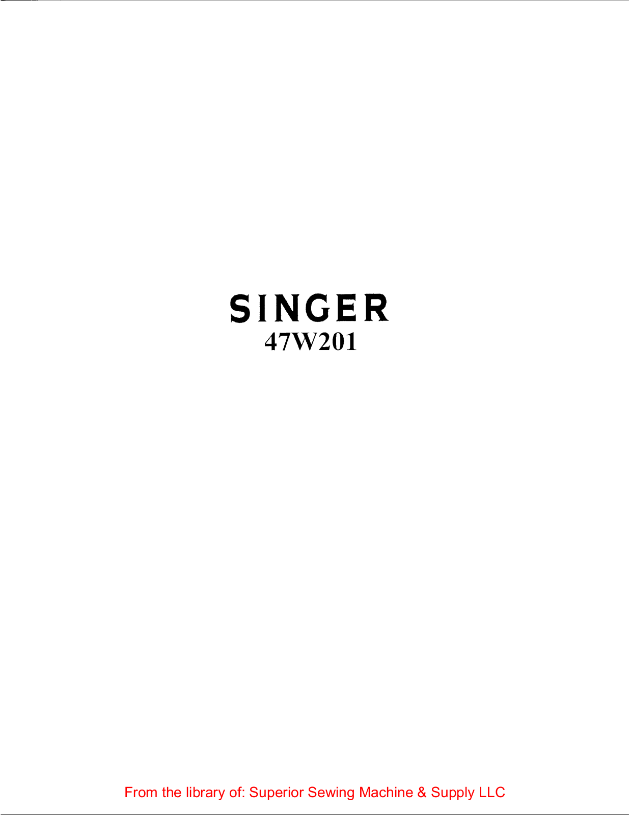 Singer 47W201 User Manual - ManualMachine.com