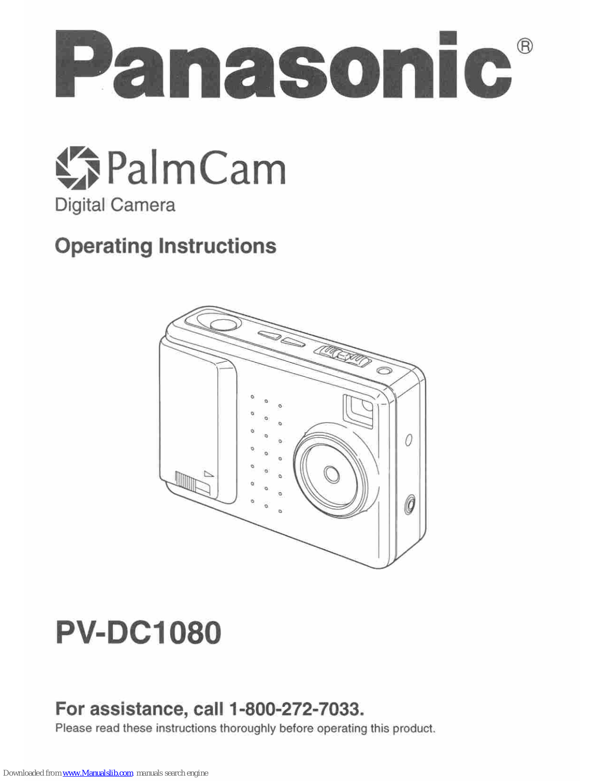 Panasonic PalmCam PV-DC1080, PVDC1080 - DIGITAL STILL CAMERA User Manual