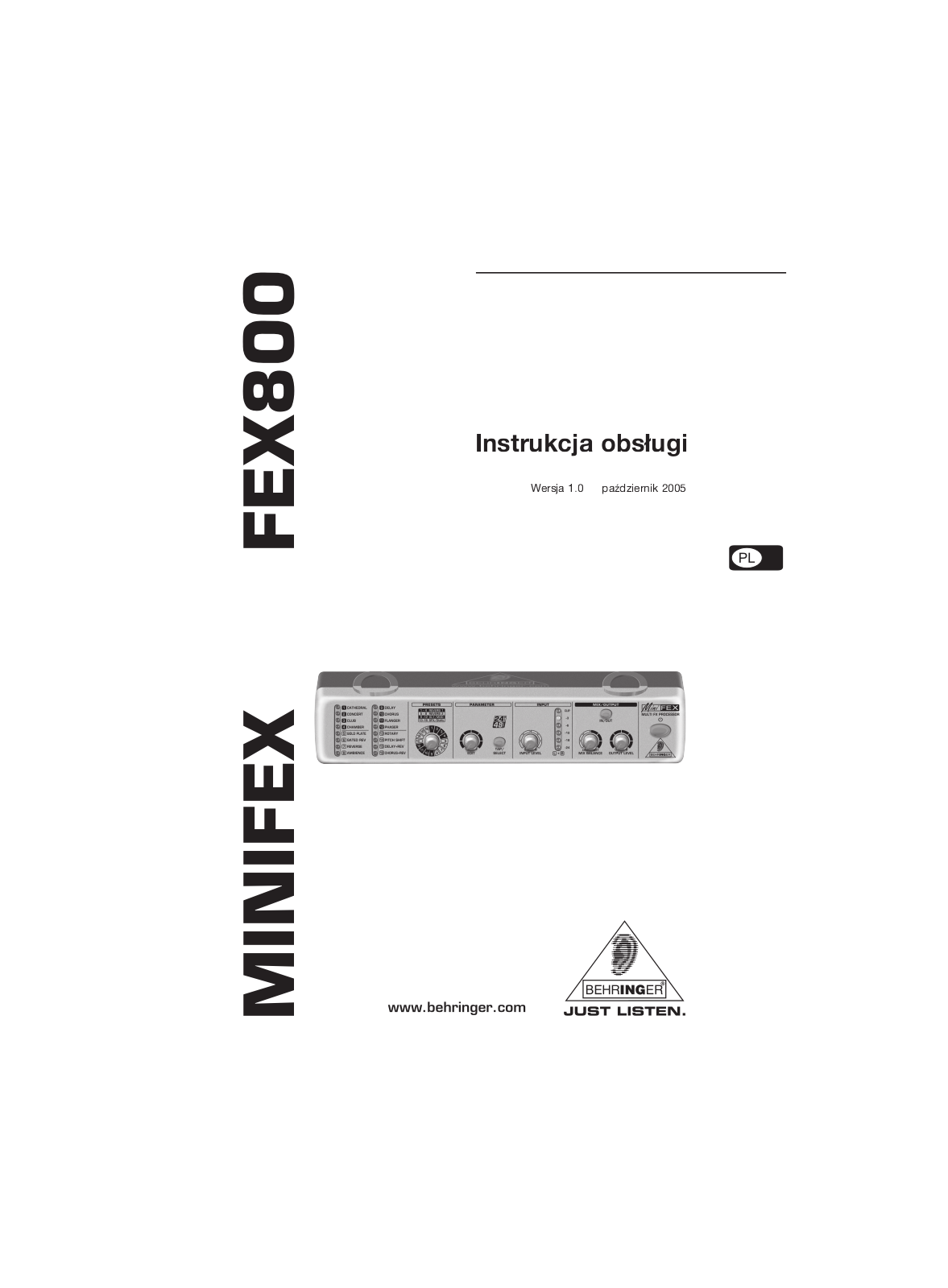 Behringer FEX800 User Manual