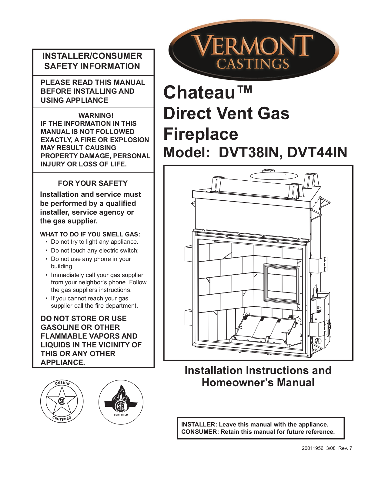 Vermont Casting DVT38IN User Manual