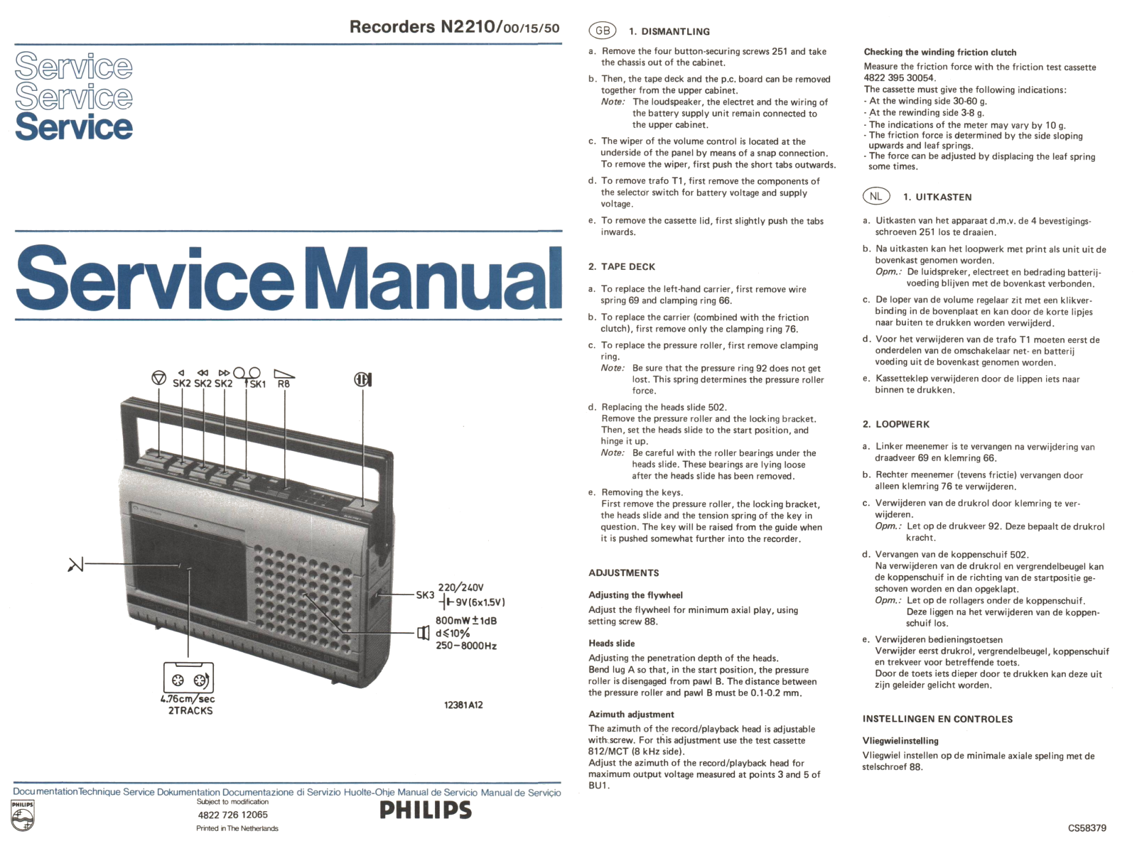 Philips N-2210 Service Manual