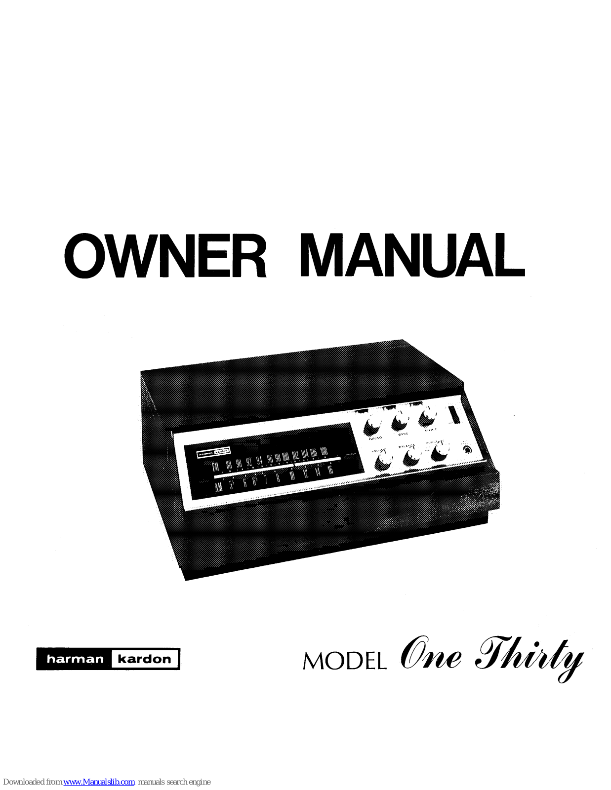 Harman Kardon One Thirty Owner's Manual