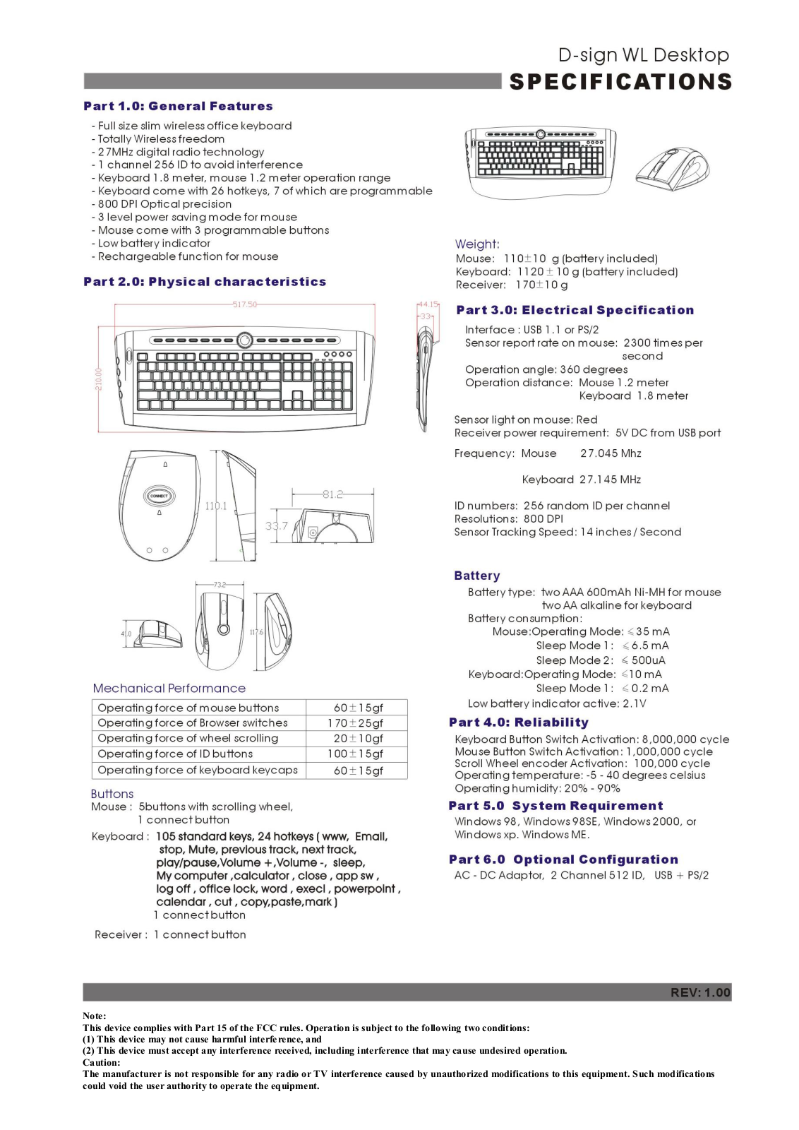 NORTEK DSIGNWL Users Manual