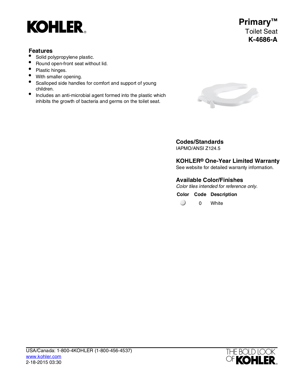 Kohler KOH3750 Specifications - ManualMachine.com