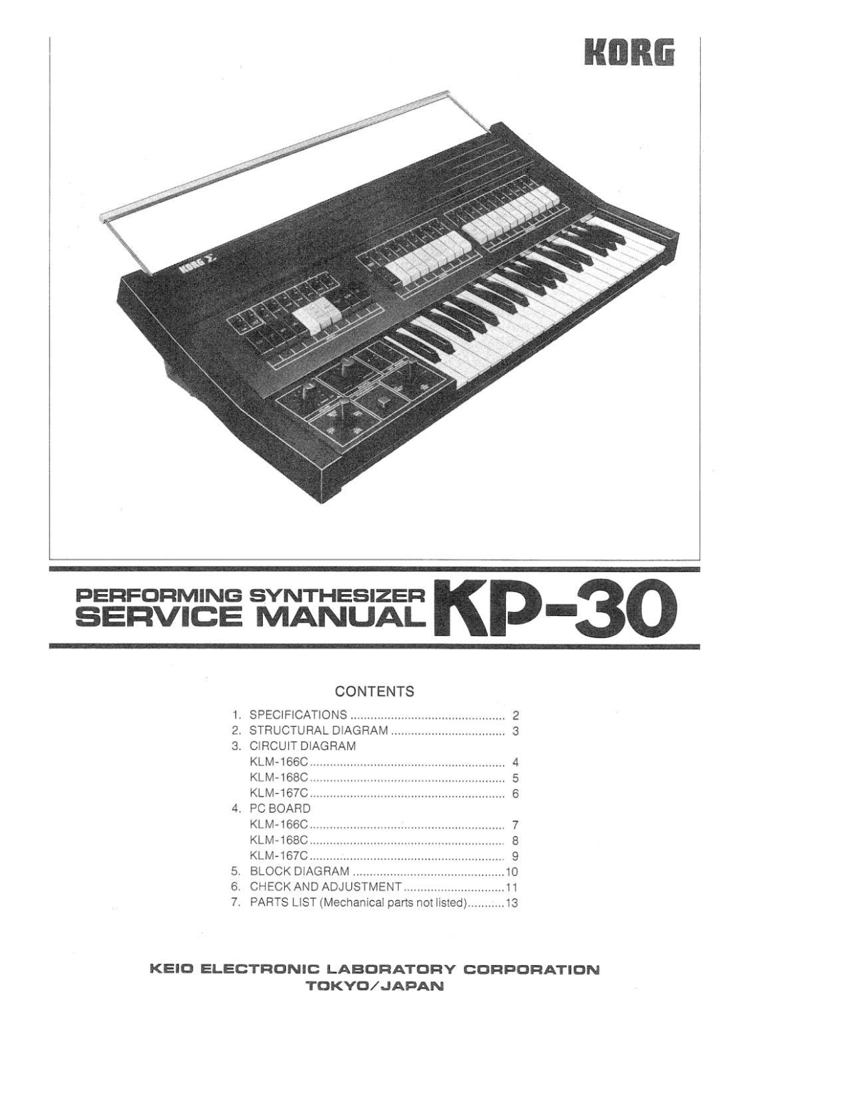 Korg KP-30 Schematic