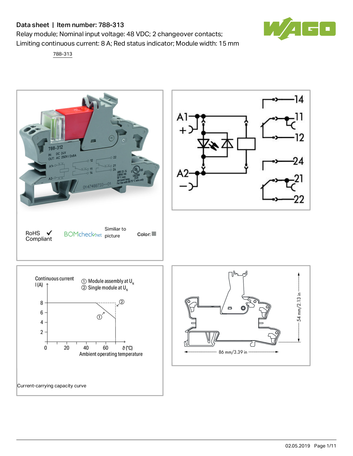 Wago 788-313 Data Sheet