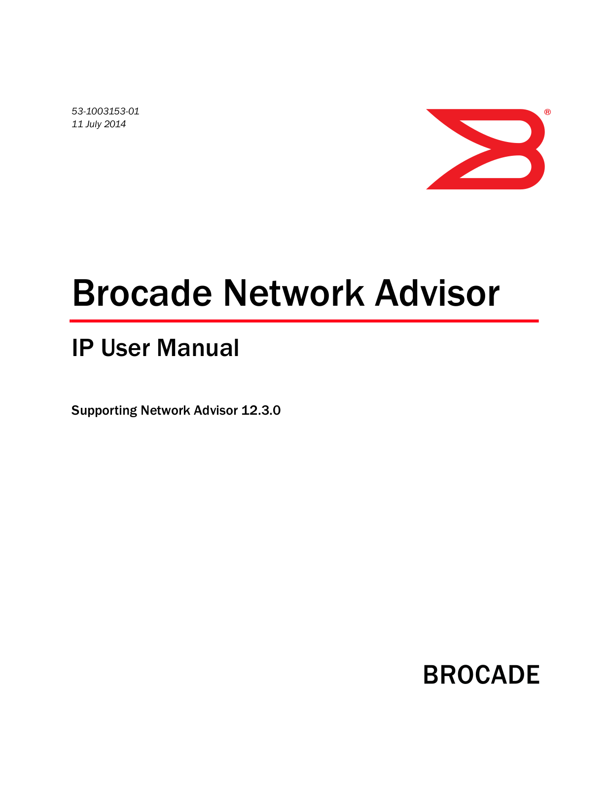 Brocade Network Advisor IP User Manual v12.3.0