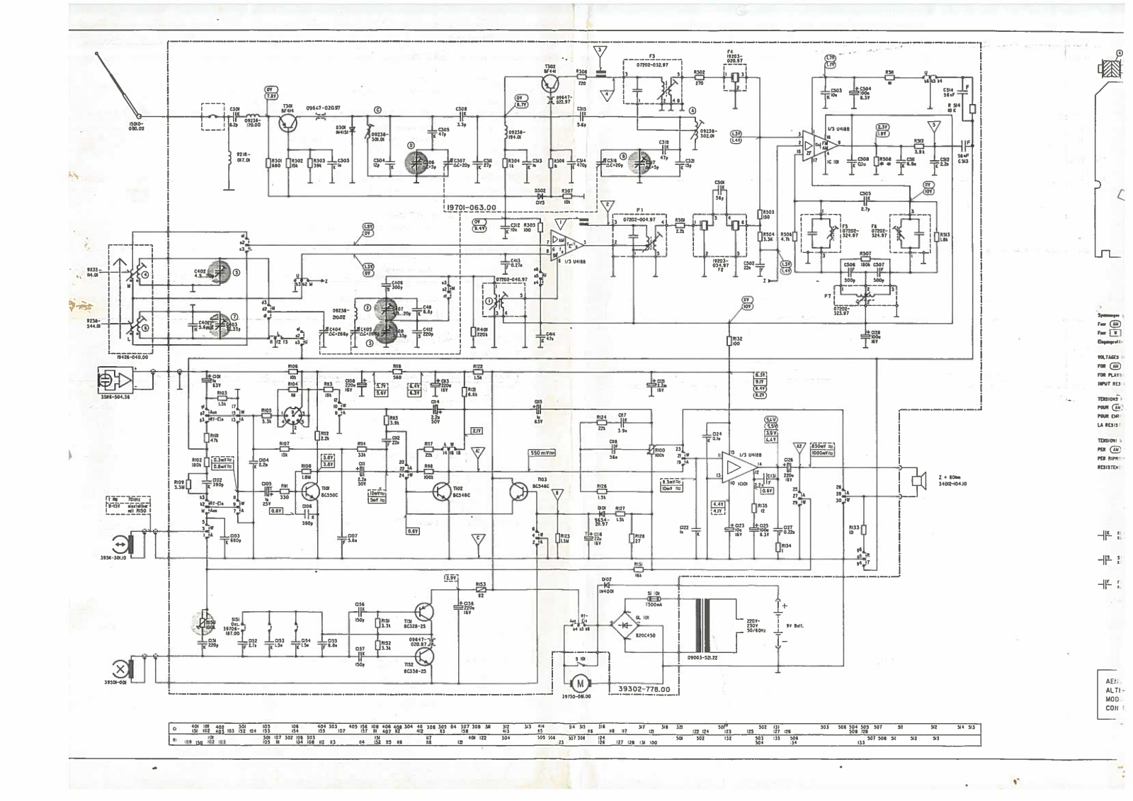 Grundig RR120, RR121 ELITE Schematic