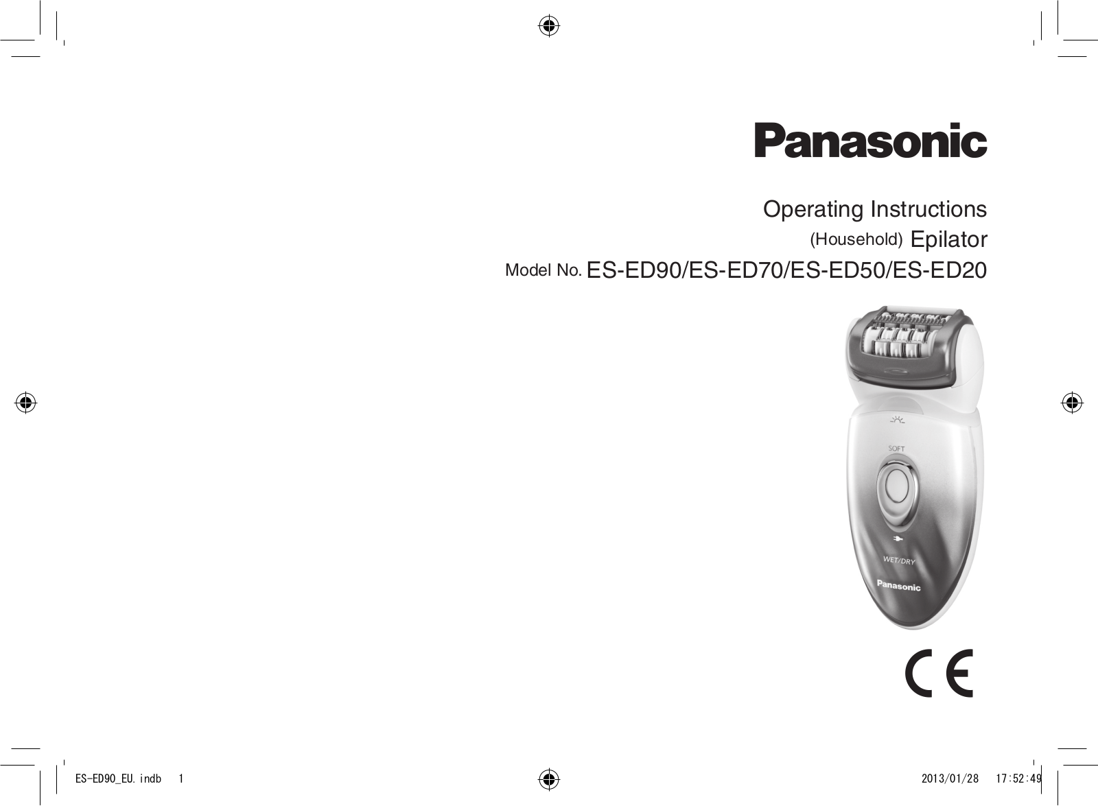 Panasonic ES-ED90, ES-ED70, ES-ED50, ES-ED20 Operating Instructions