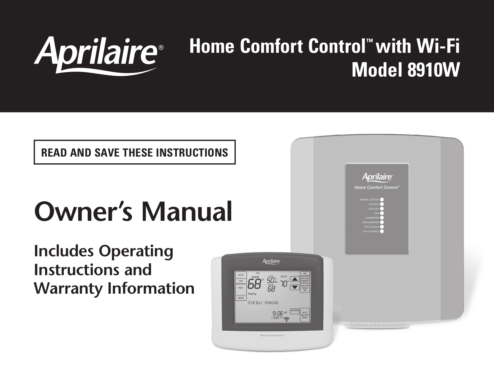 Aprilaire 8910W User Manual