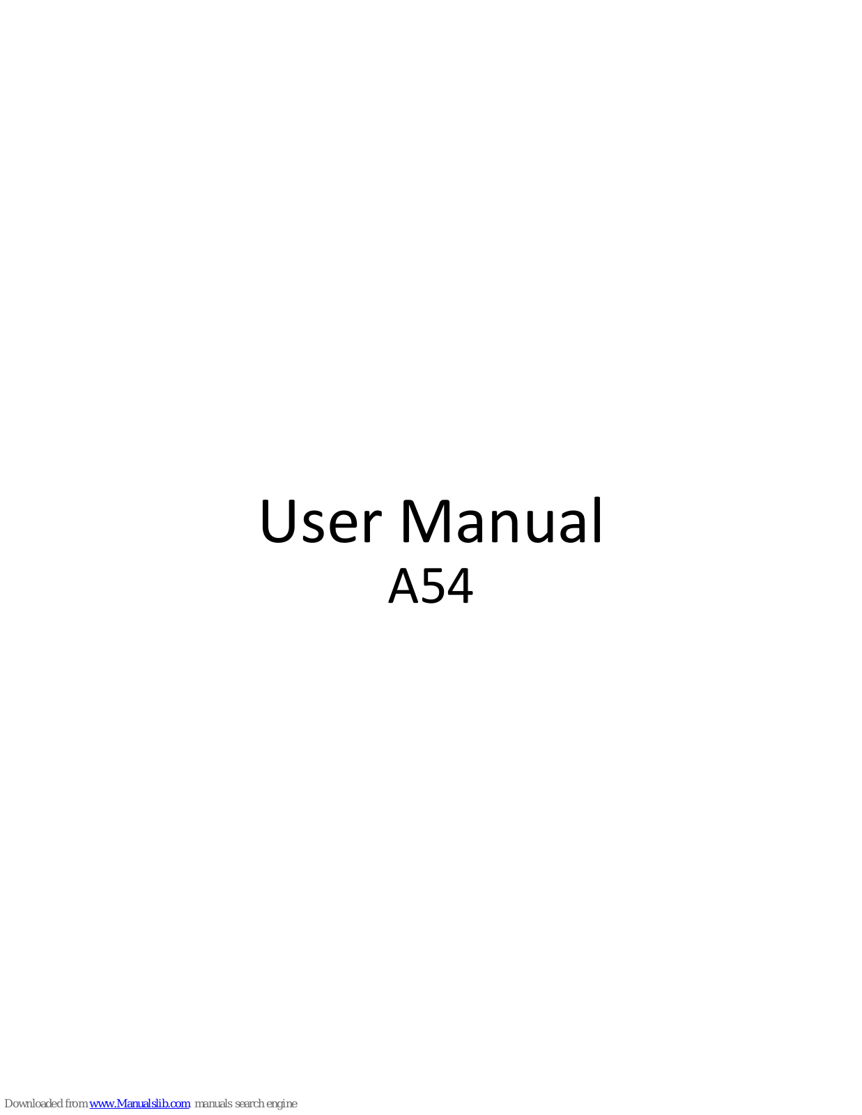 Micromax A54 User Manual