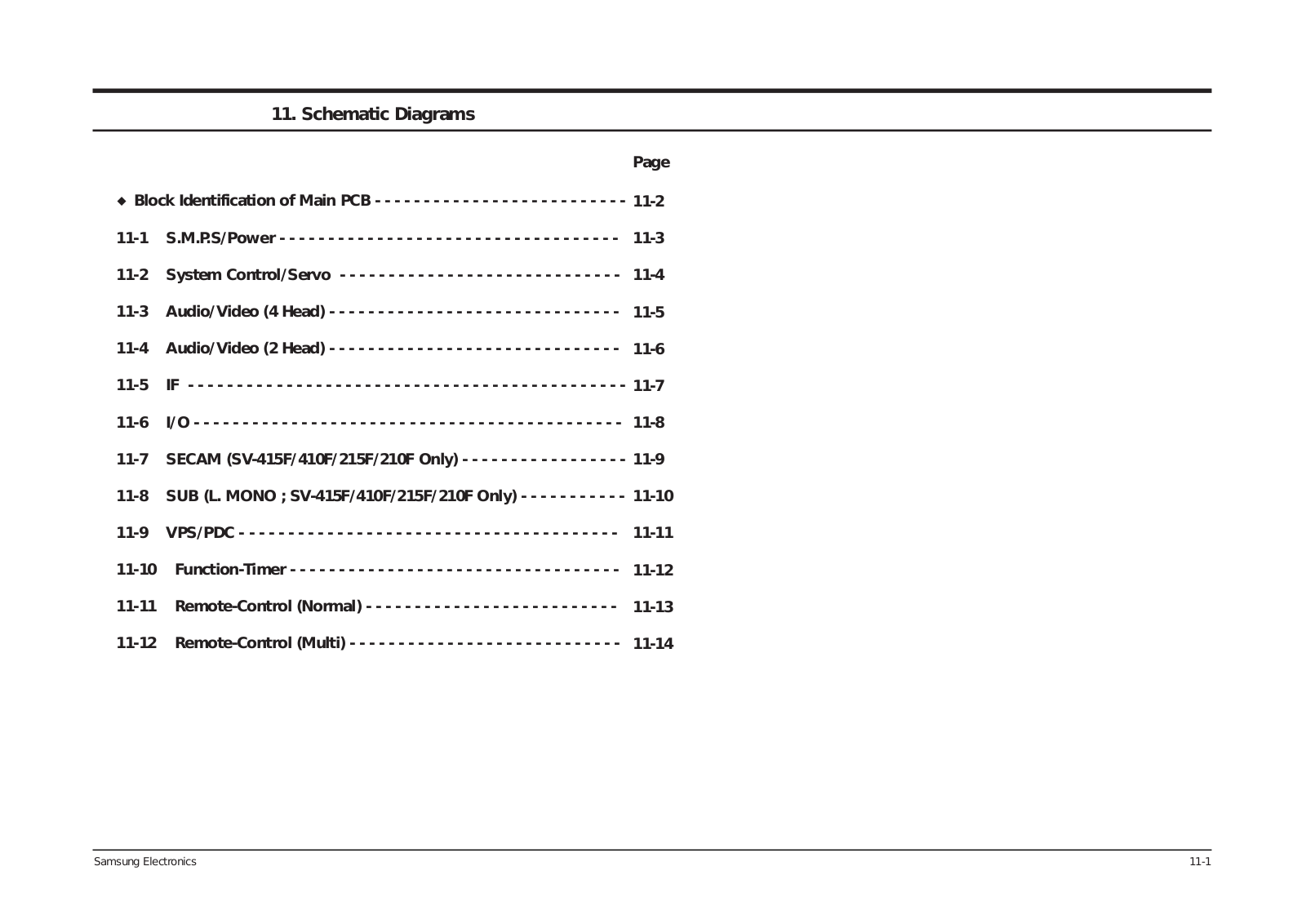 Samsung SV-211X, SV-413X Service Manual