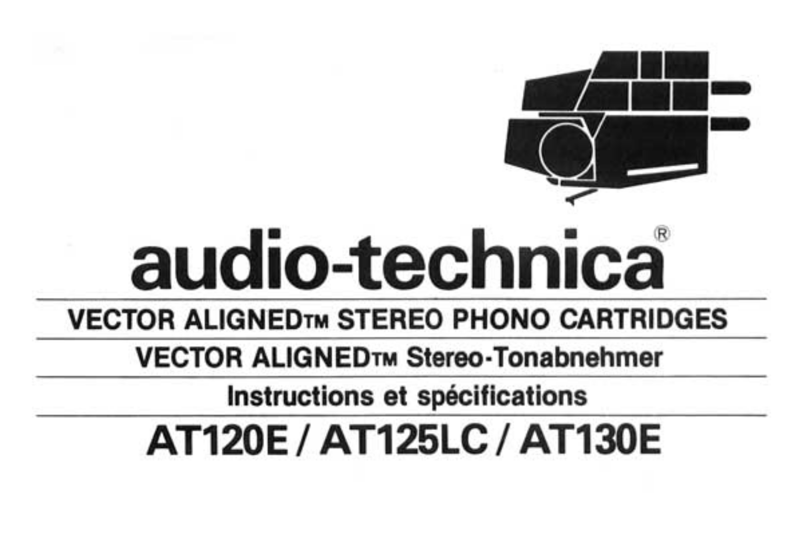 Audio Technica AT-130-E Owners manual