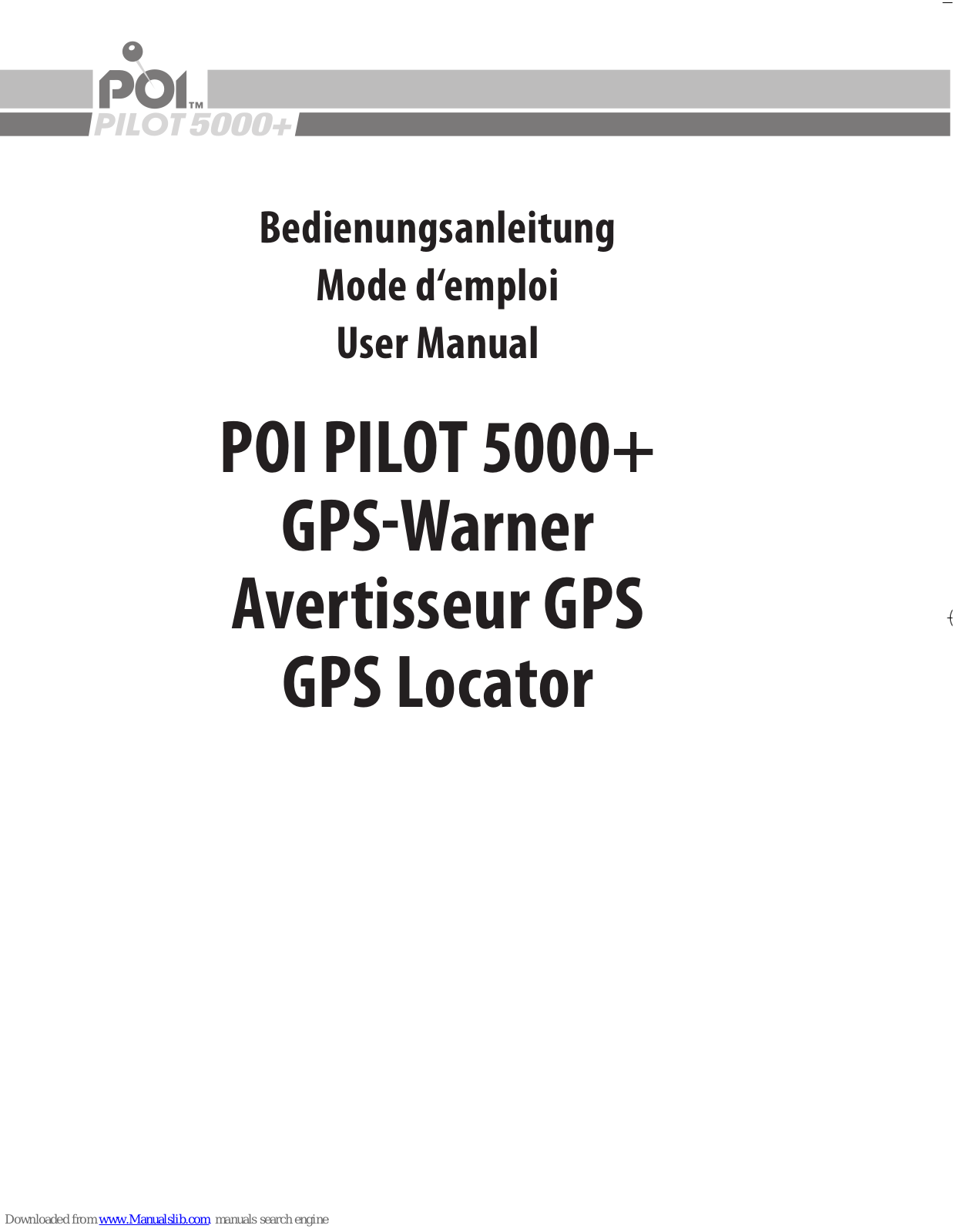 POI PILOT 5000+ Installation Manual