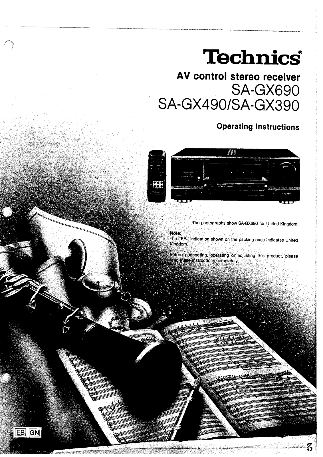 Panasonic SAGX490, SAGX390 User Manual