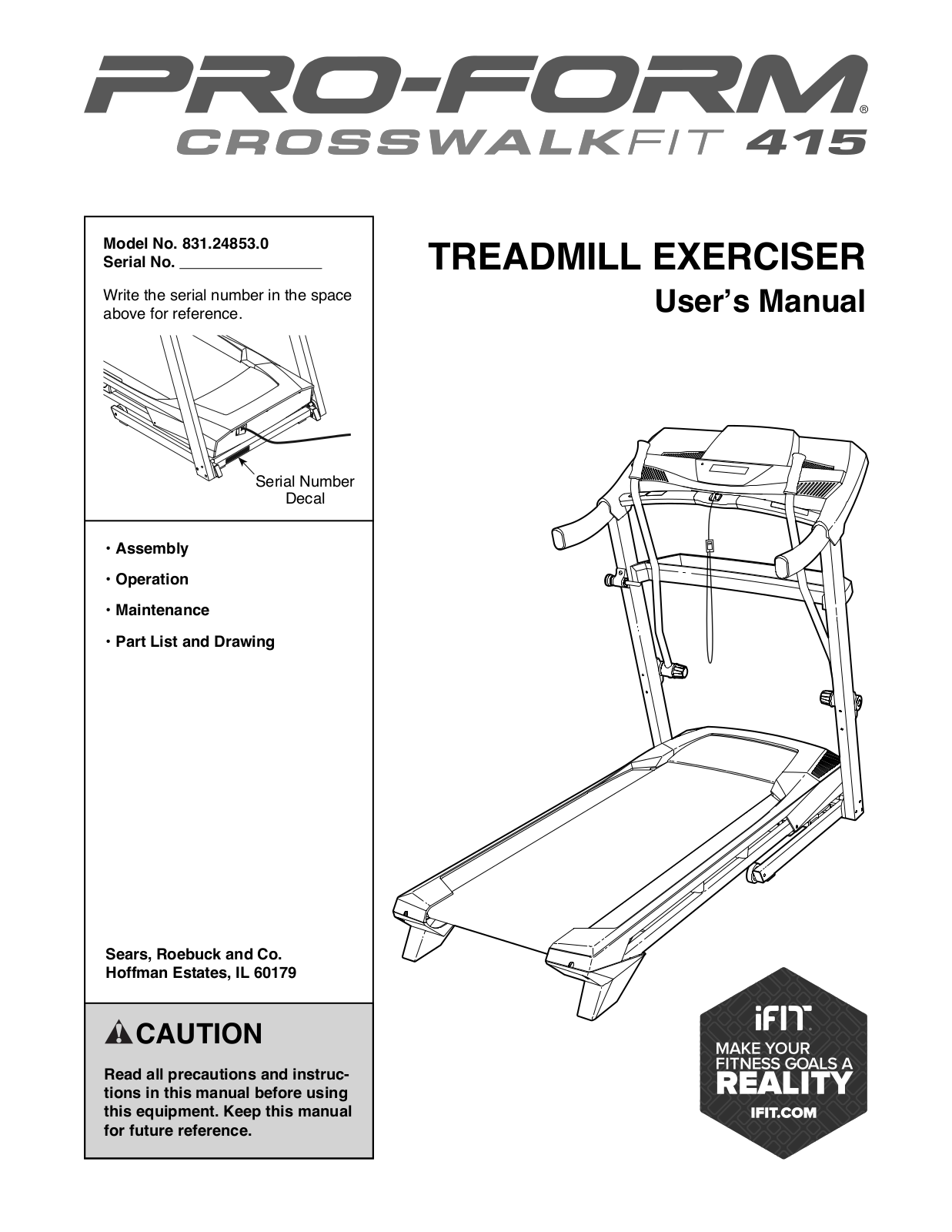 ProForm 248530 User Manual