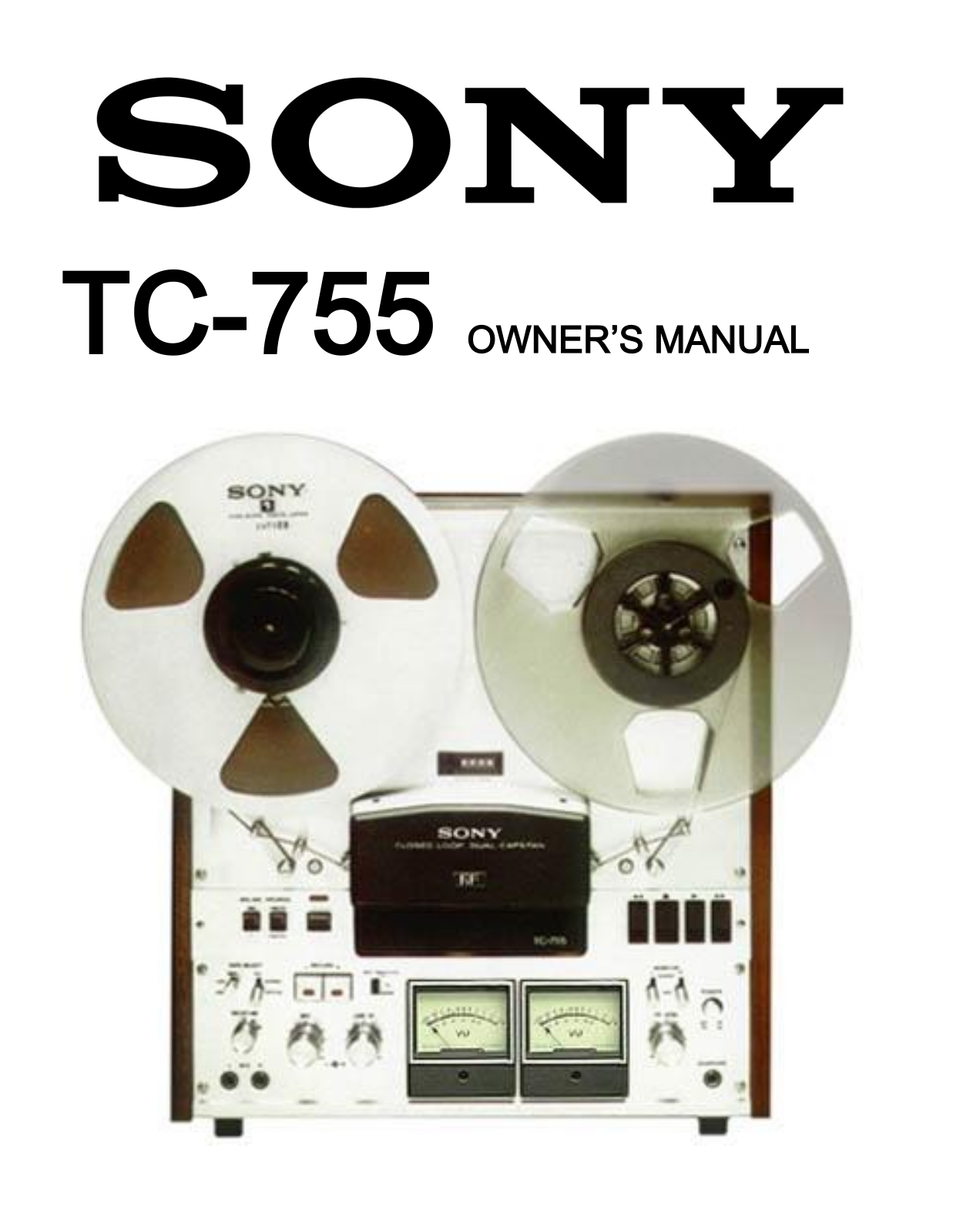 Sony TC-755 owners Manual