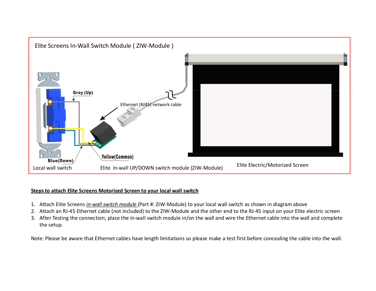 Elite Screens ET User Manual