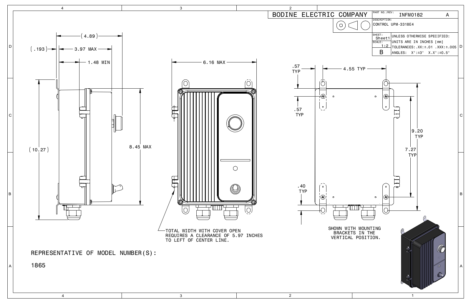 Bodine 1865 Reference Drawing