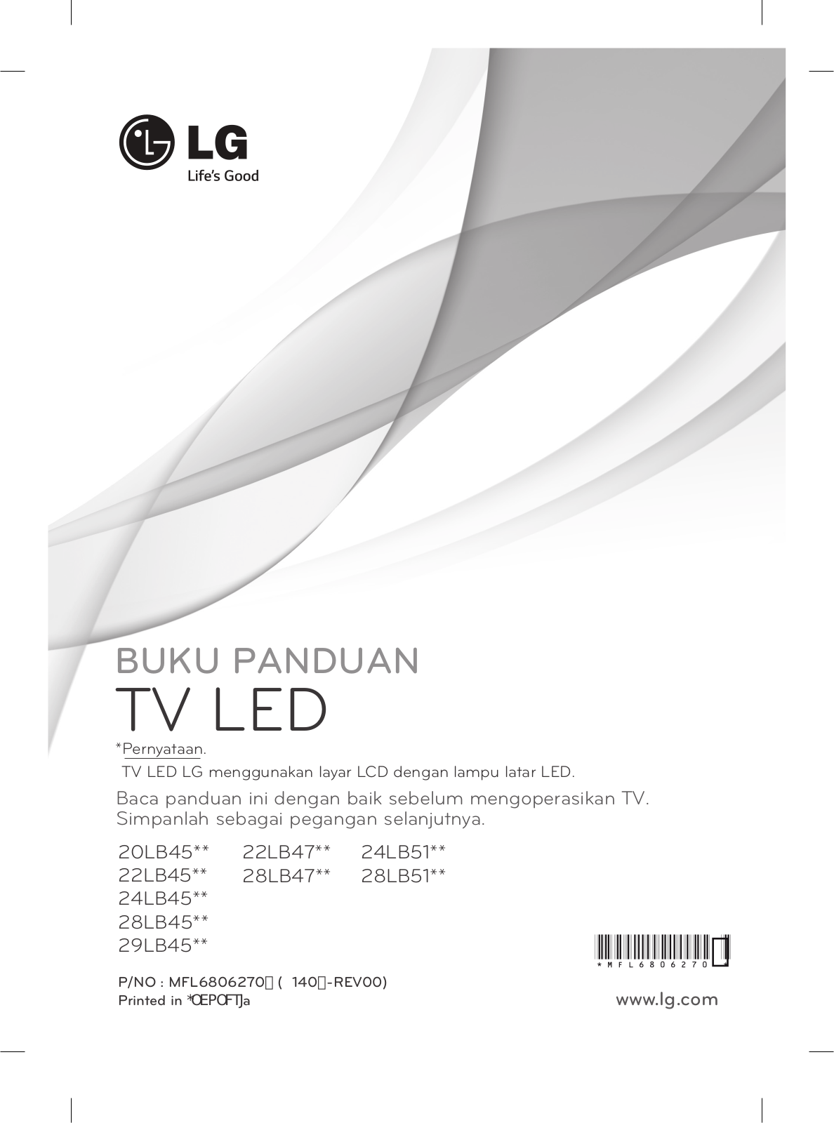 LG 20LB450A, 22LB450A Manual book