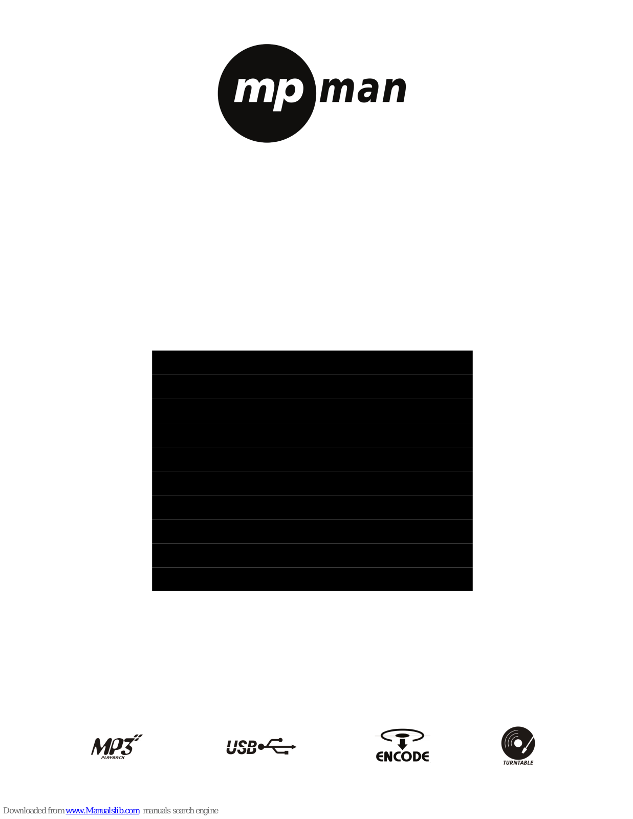 MPMan TR22USB Instruction Manual