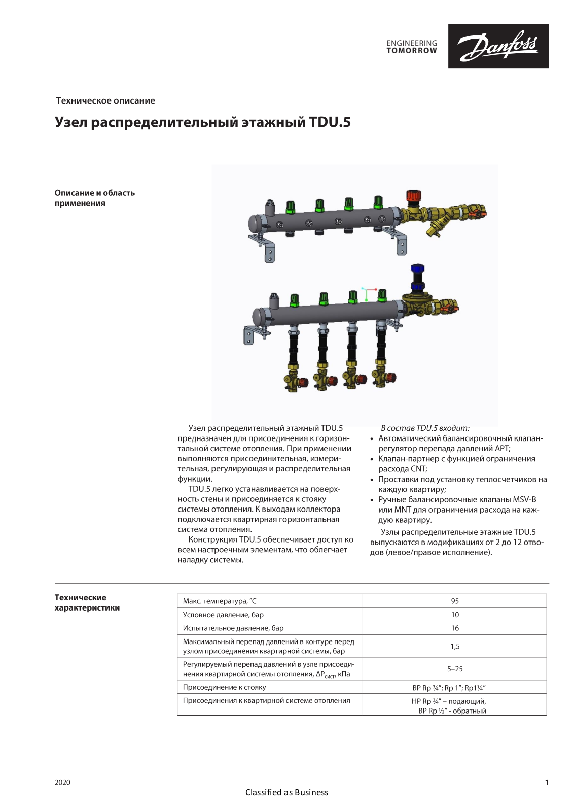 Danfoss TDU.5 Data sheet