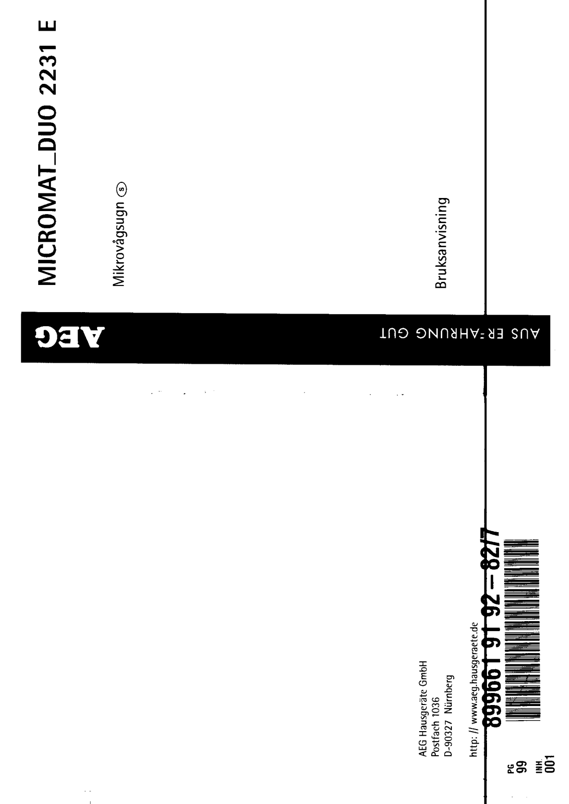 AEG MCD2231E, MCDUO2231E User Manual