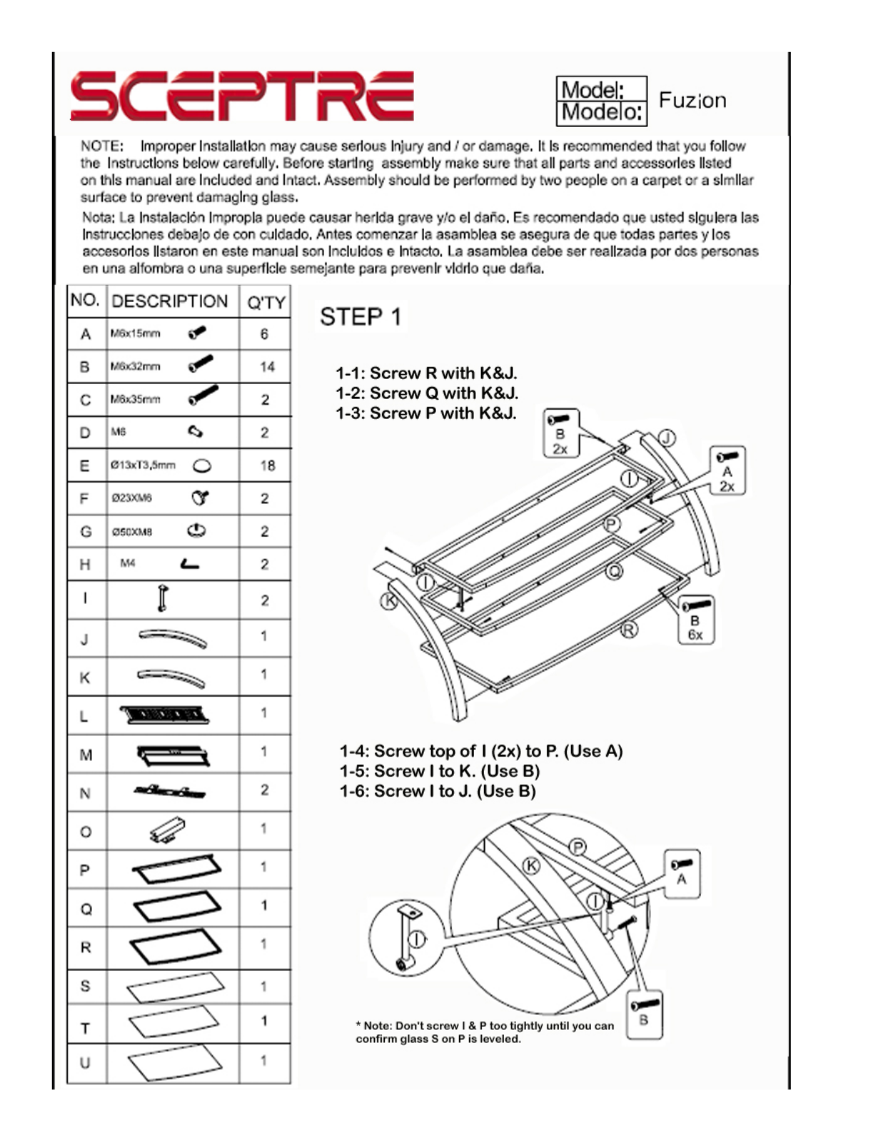 Sceptre Fuzion User Manual