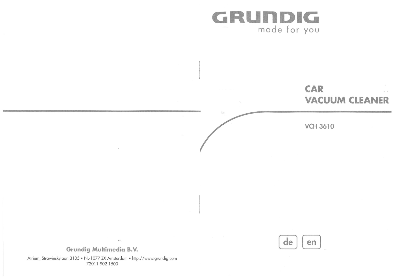 Grundig VCH 3610 User guide