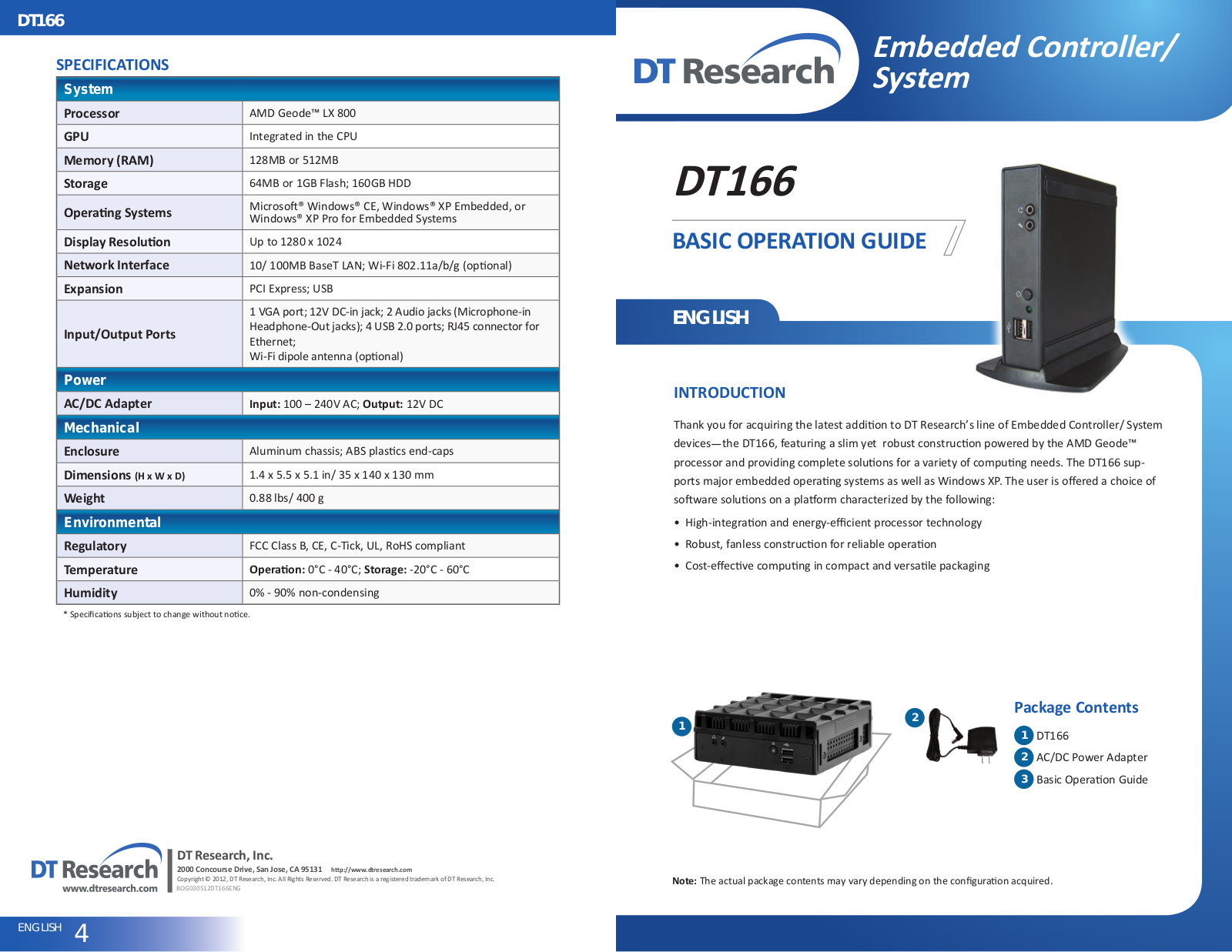 WebDT DT166 User Manual