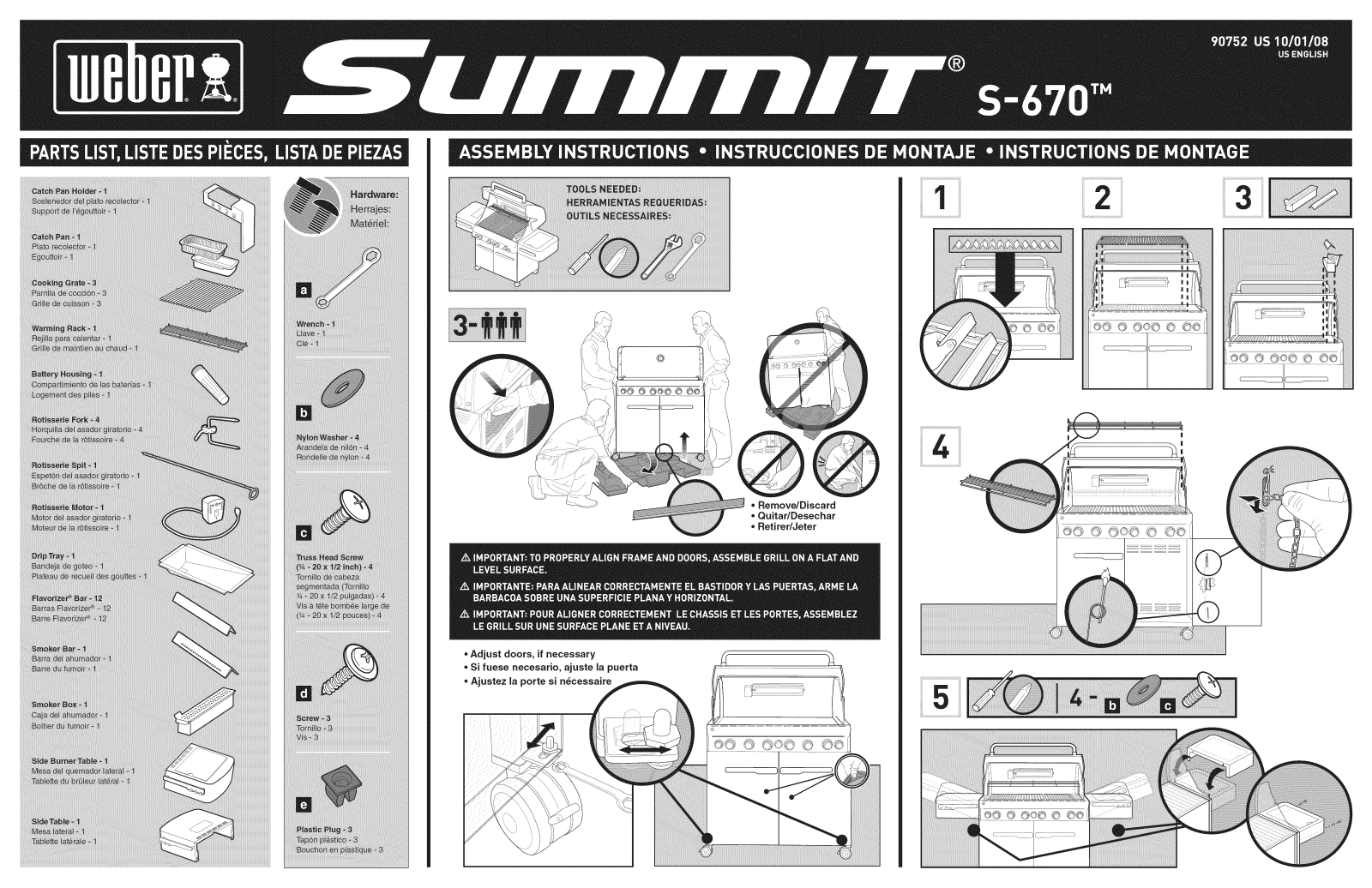 Weber S670NG-2010, S670LP-2010, 92880301, 92780301 Owner’s Manual