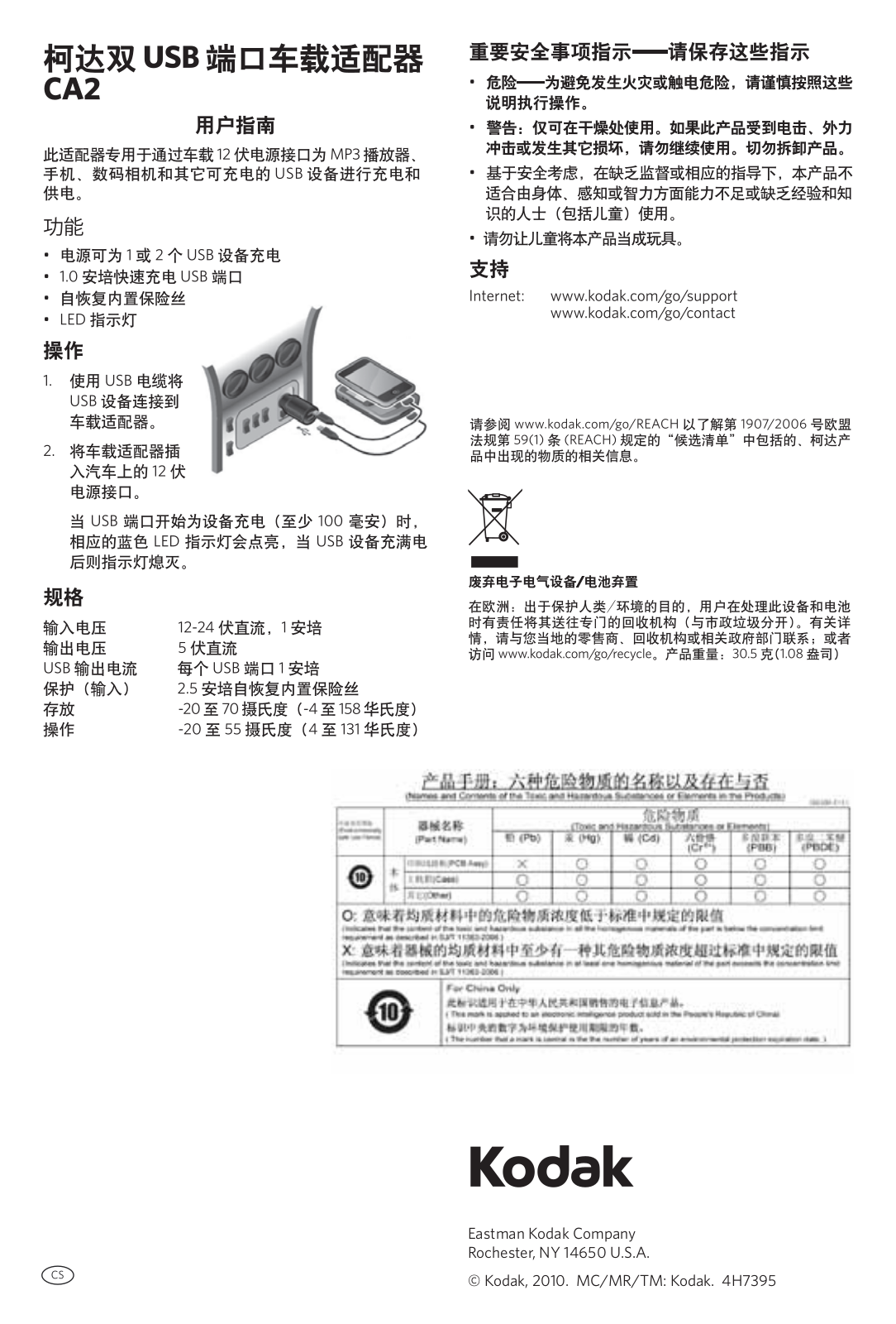 Kodak CA2 User Manual