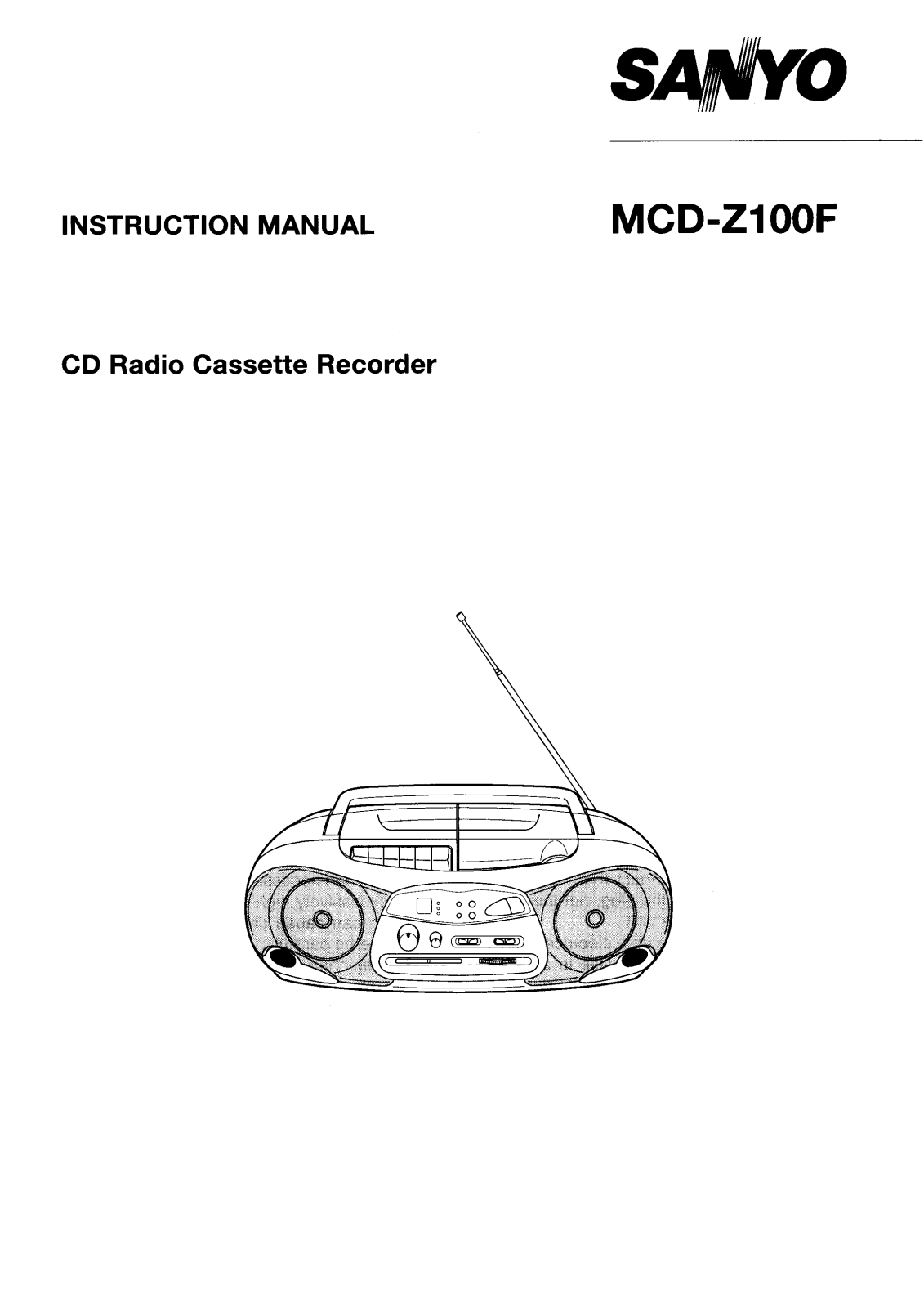 Sanyo MCD-Z100F Instruction Manual