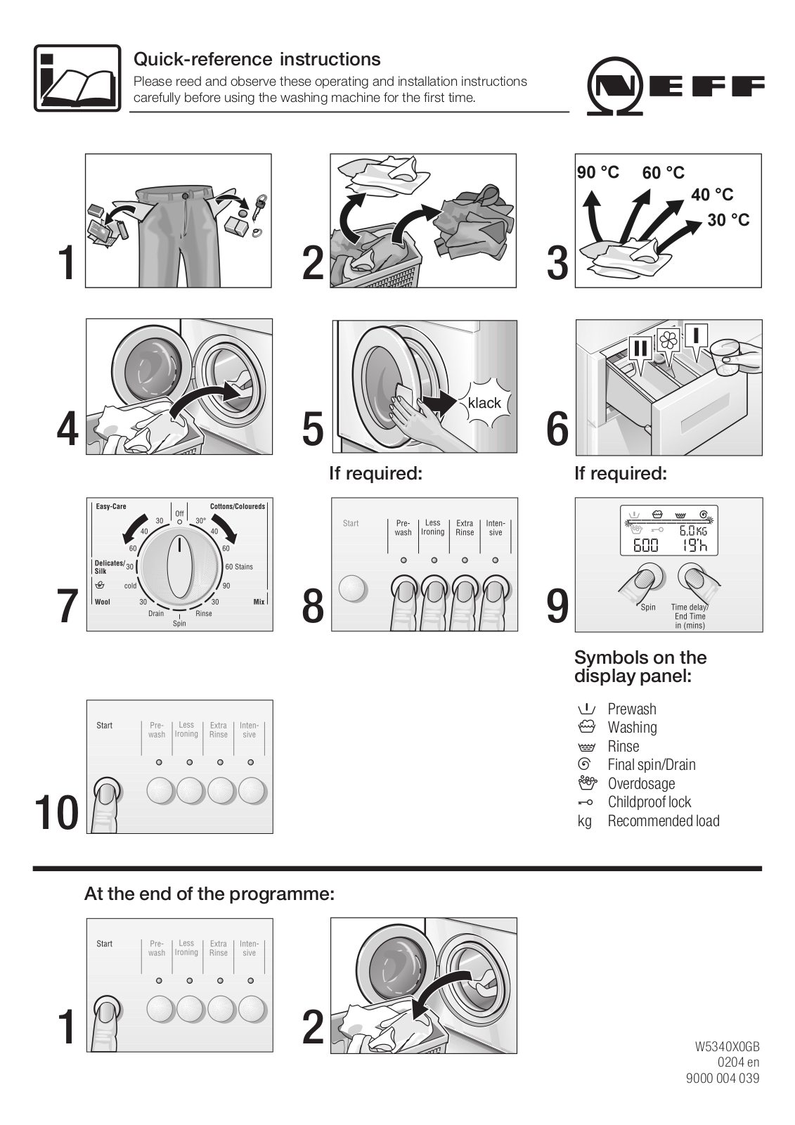 Neff W5340X0 Instruction manual