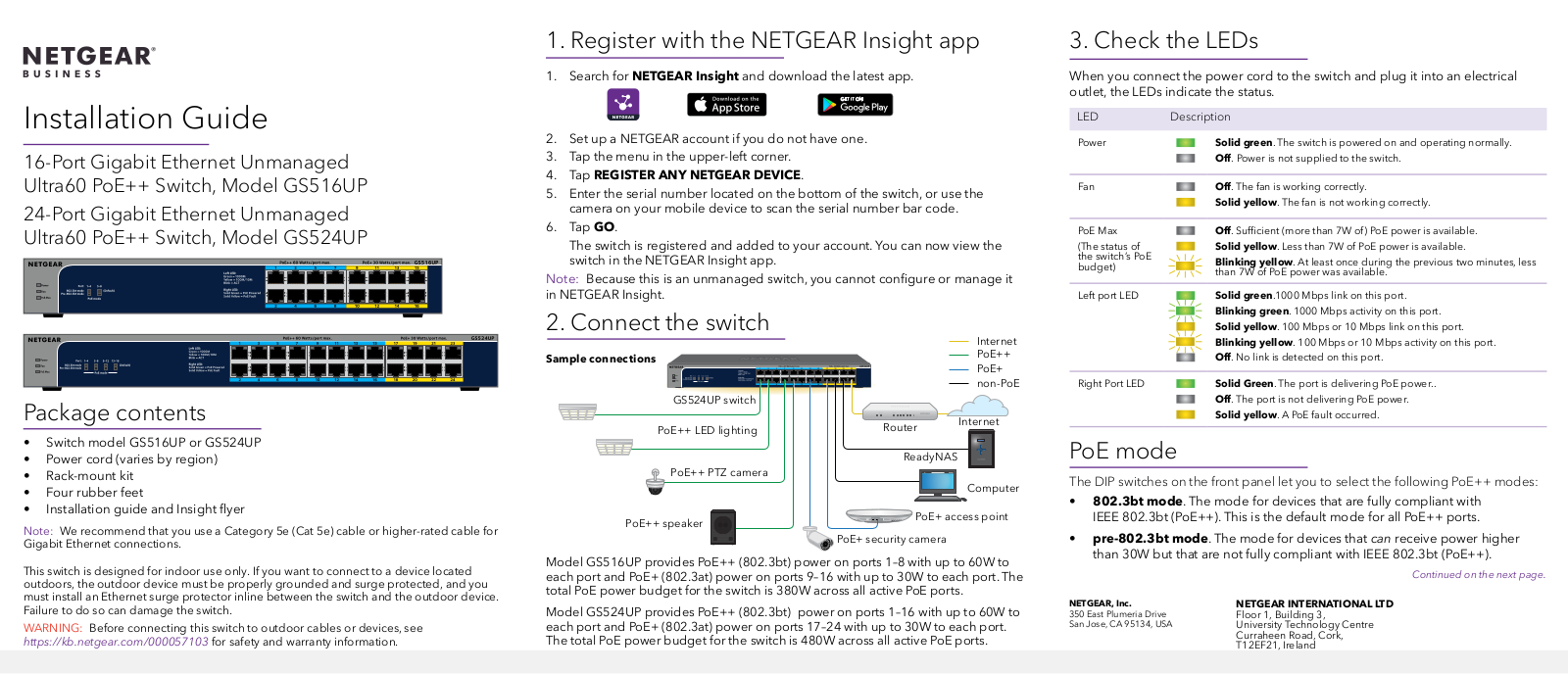 Netgear GS516UP, GS524UP User manual