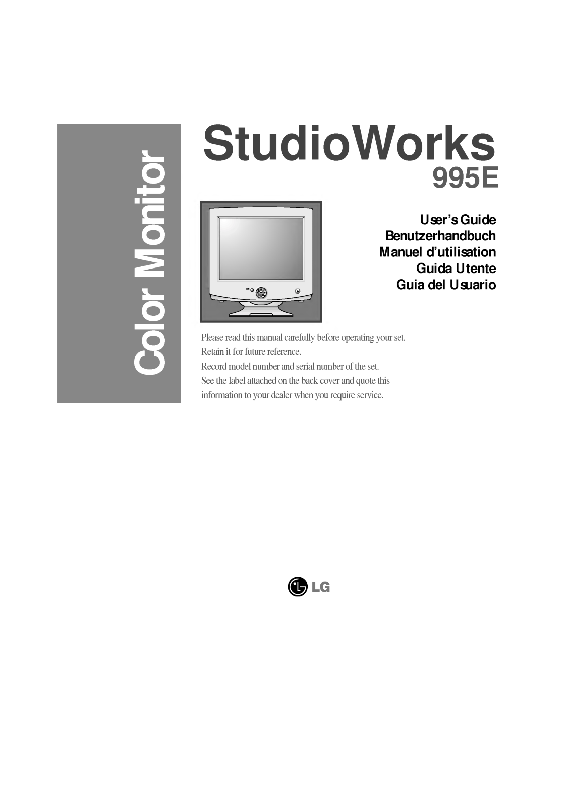 Lg STUDIOWORKS 995E User Manual