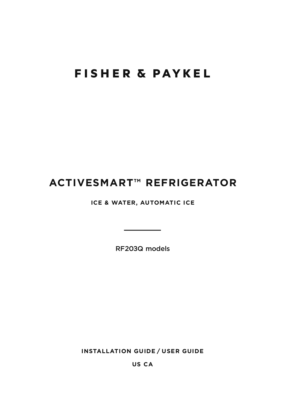 Fisher & Paykel FPRERADW107 Installation manual