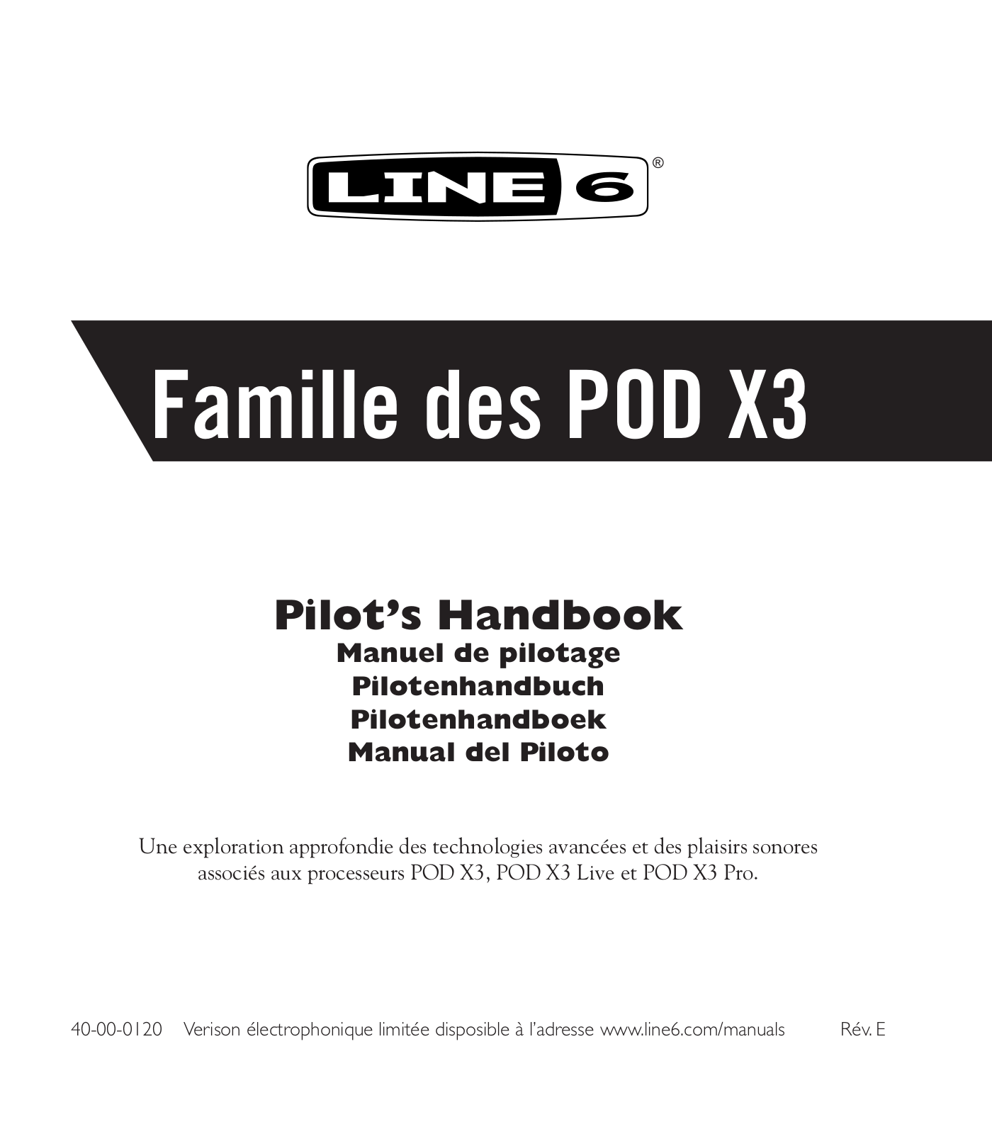 Line 6 Pod X3 User Manual