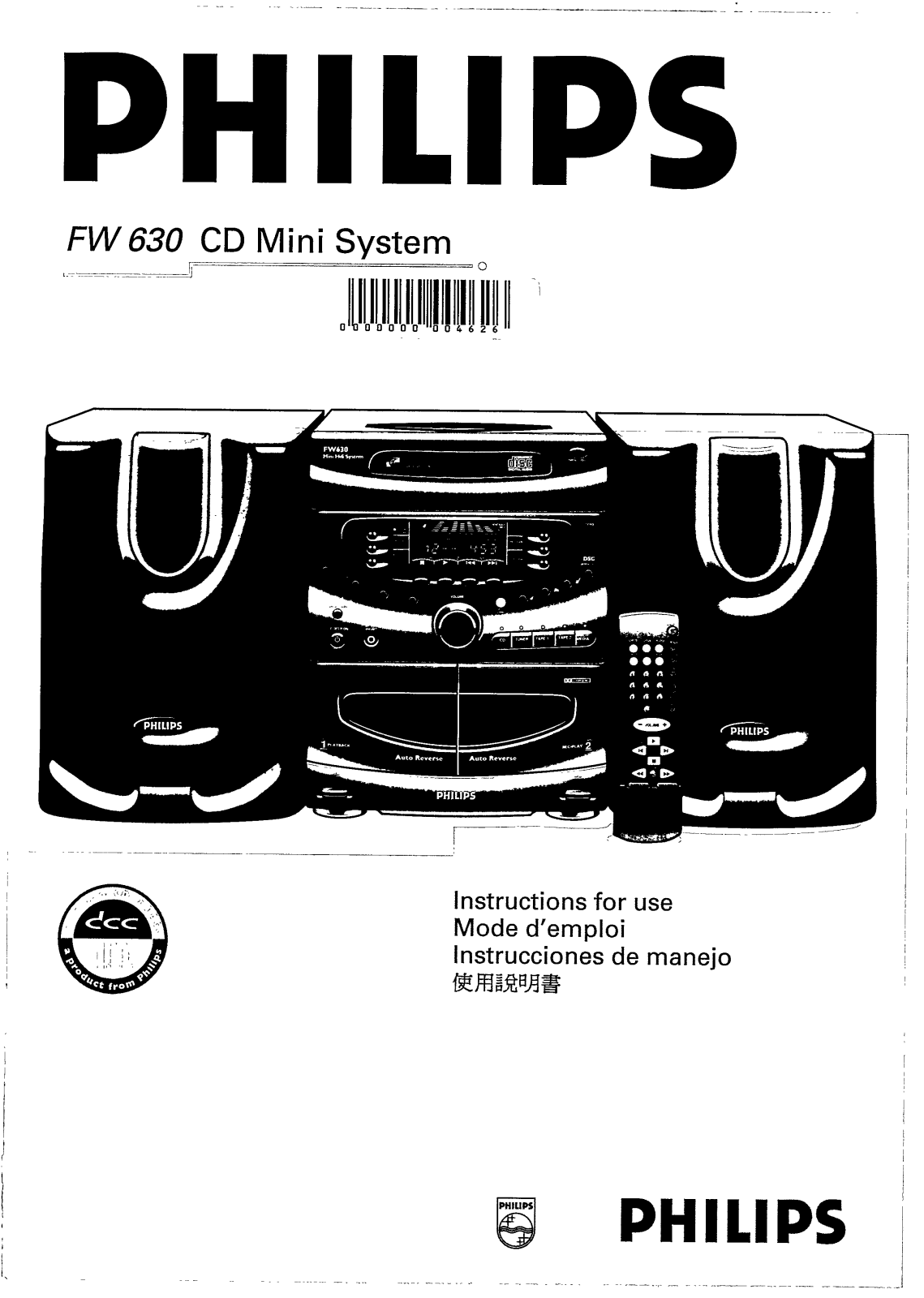 Philips FW630/21M, FW630/22 User Manual