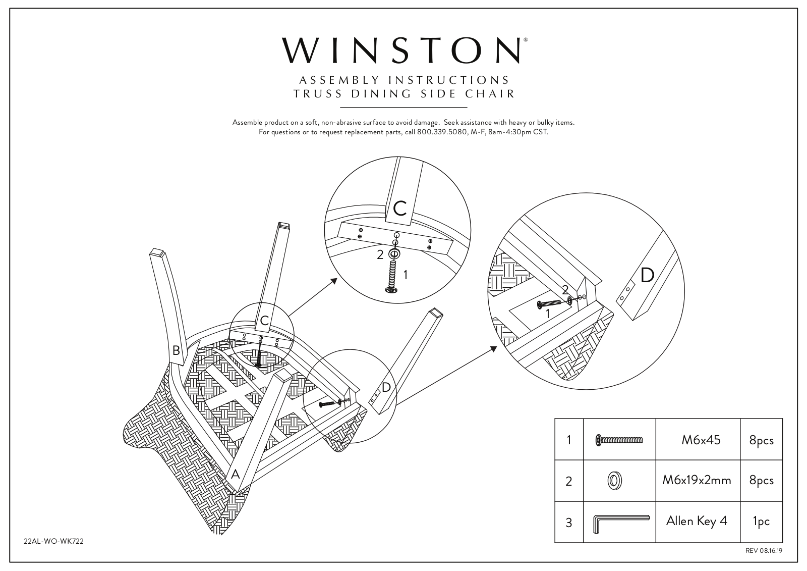 Winston ADJF1346 Installation & Assembly - ManualMachine.com