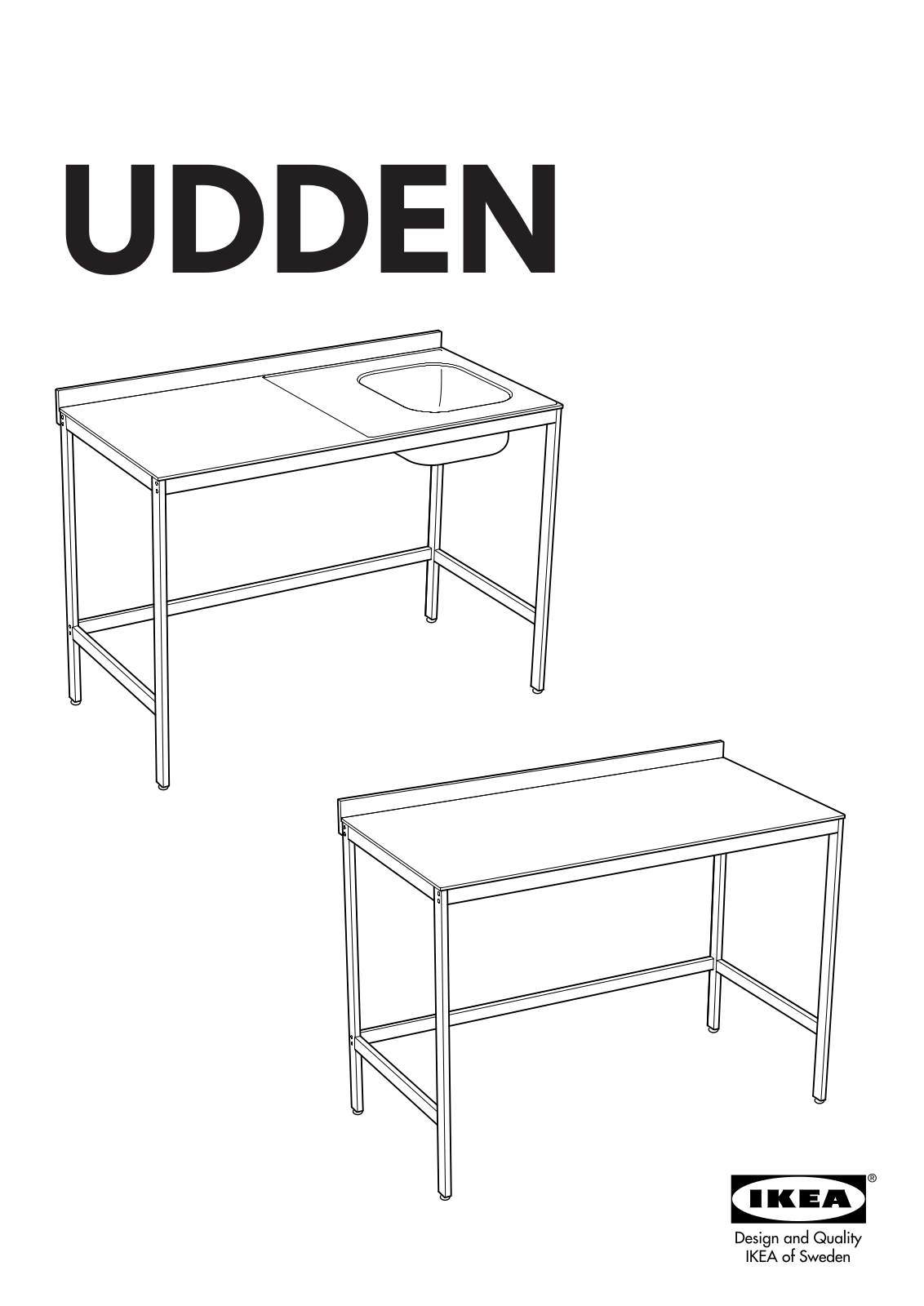 IKEA UDDEN CONSOLE 50X35 Assembly Instruction