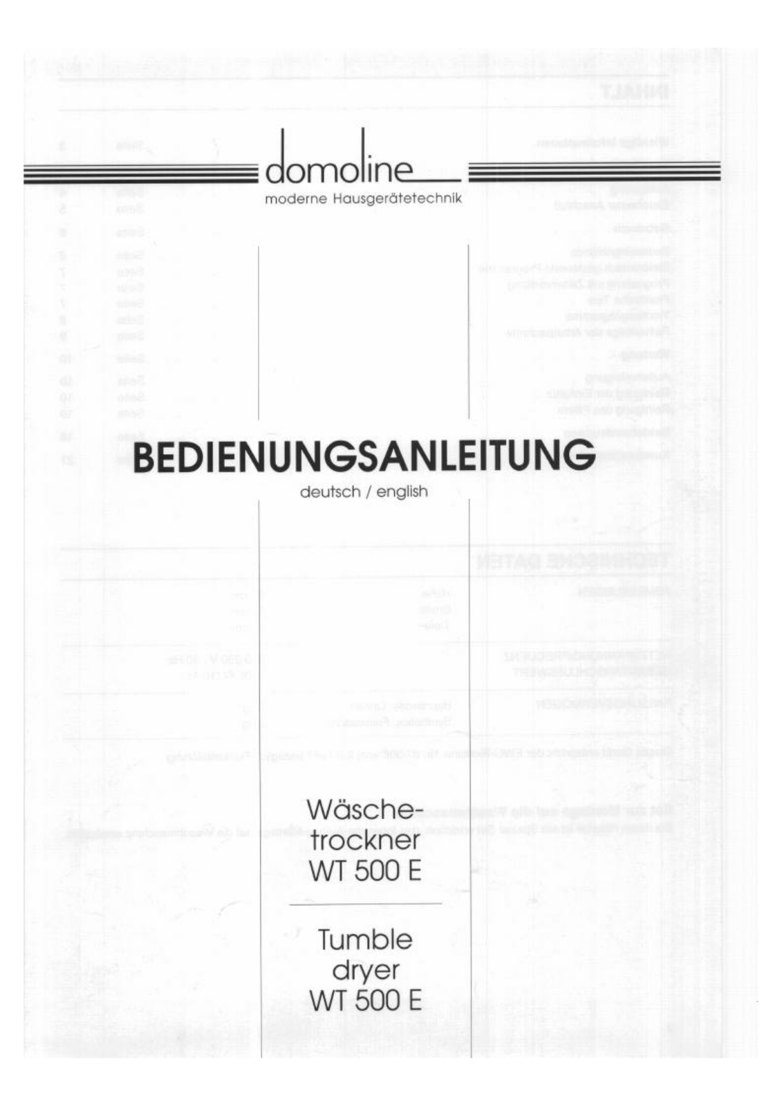 Domoline WT500E User Manual - ManualMachine.com